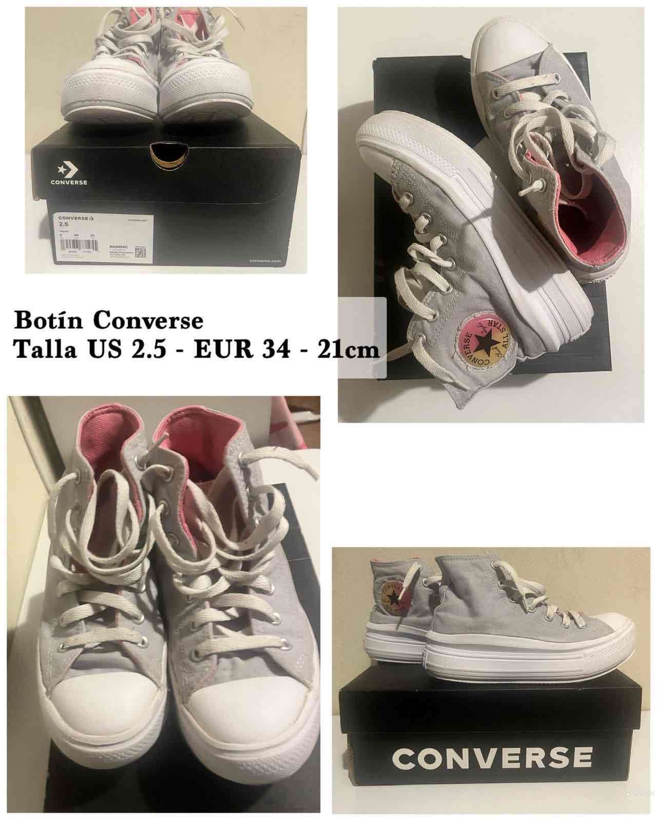 Botines Converse gris Talla 2.5