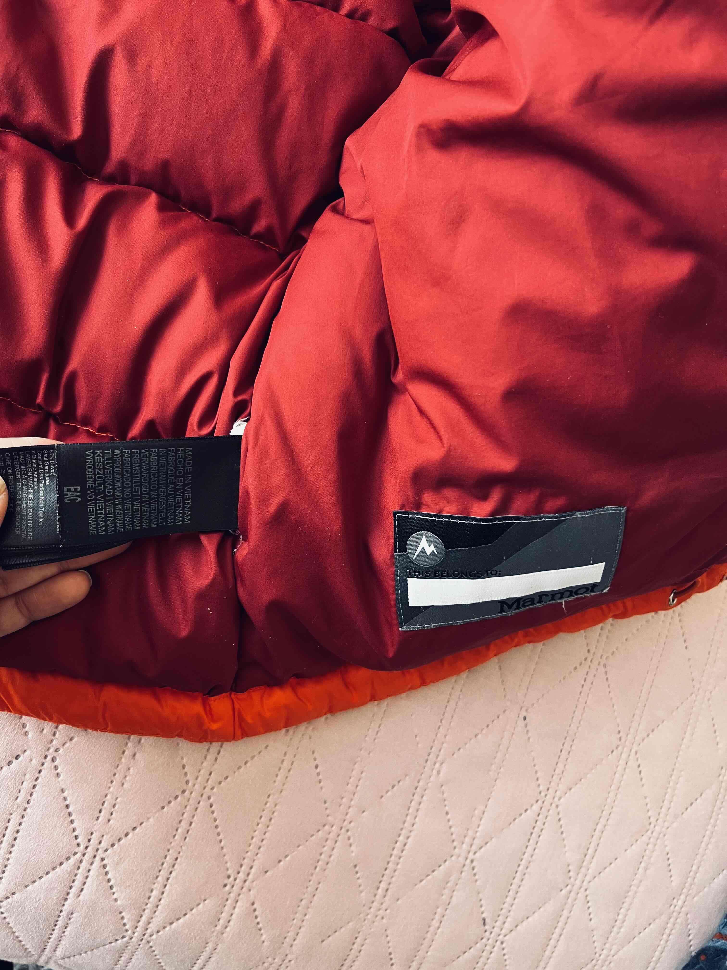 Chaqueta inflada naranja y roja Mármot talla 10/12 - miniatura 4