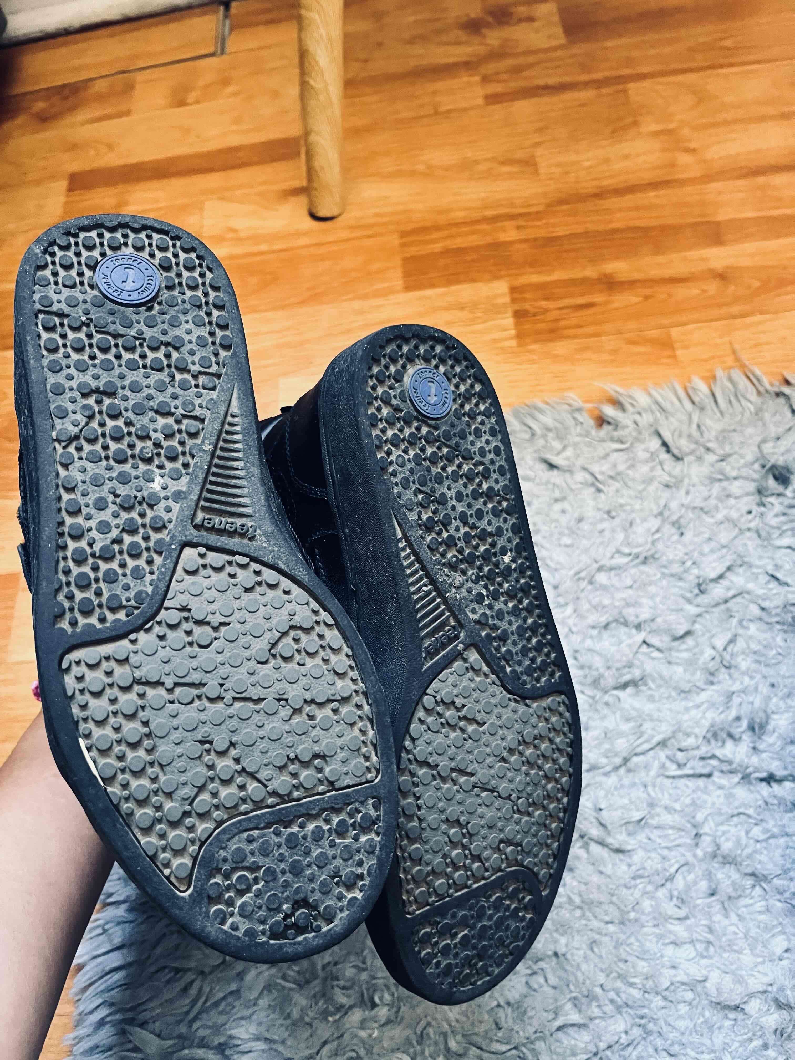 Zapatillas negras casuales escolar nino talla 32 - miniatura 4