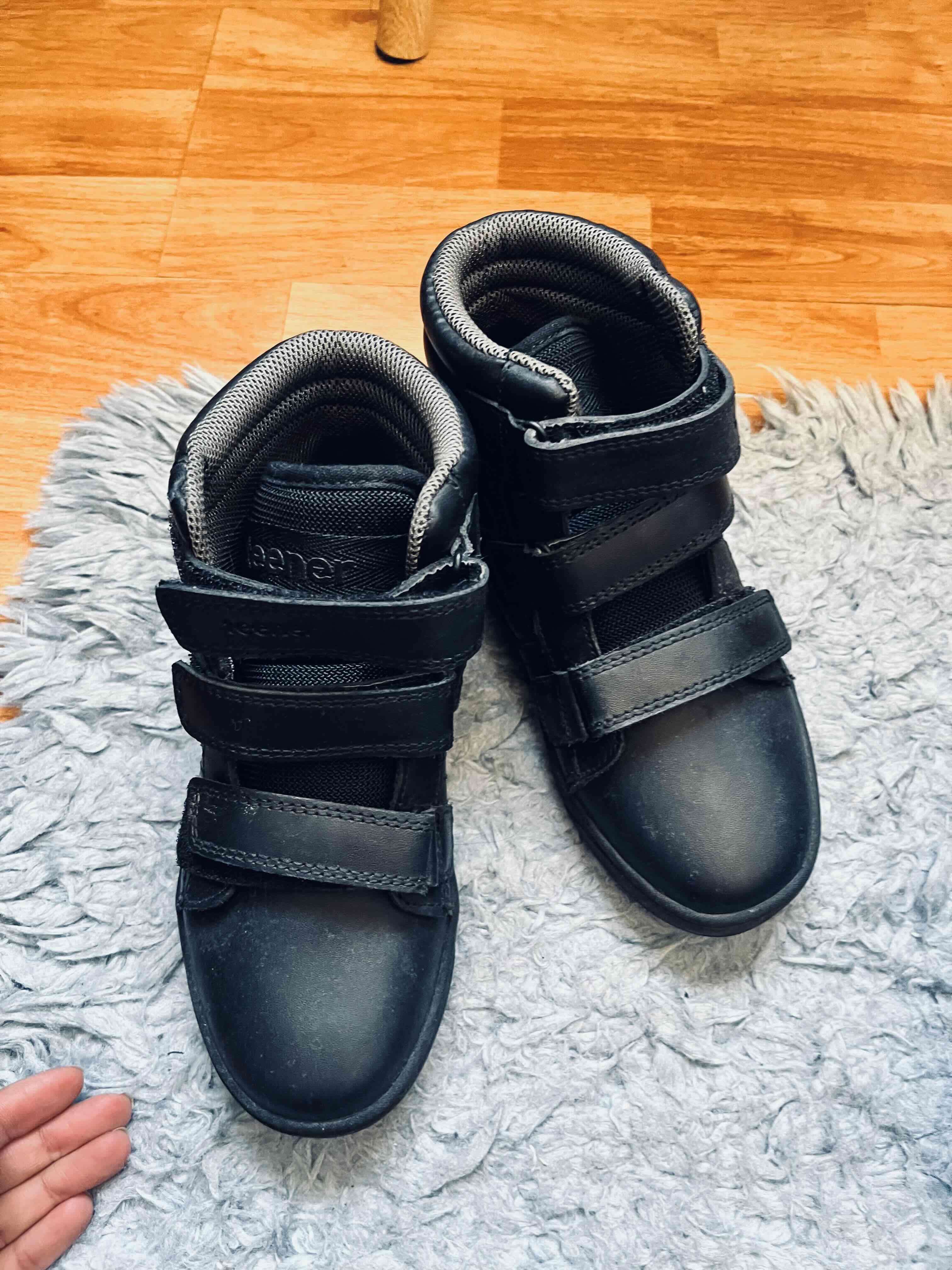 Zapatillas negras casuales escolar nino talla 32 - miniatura 5