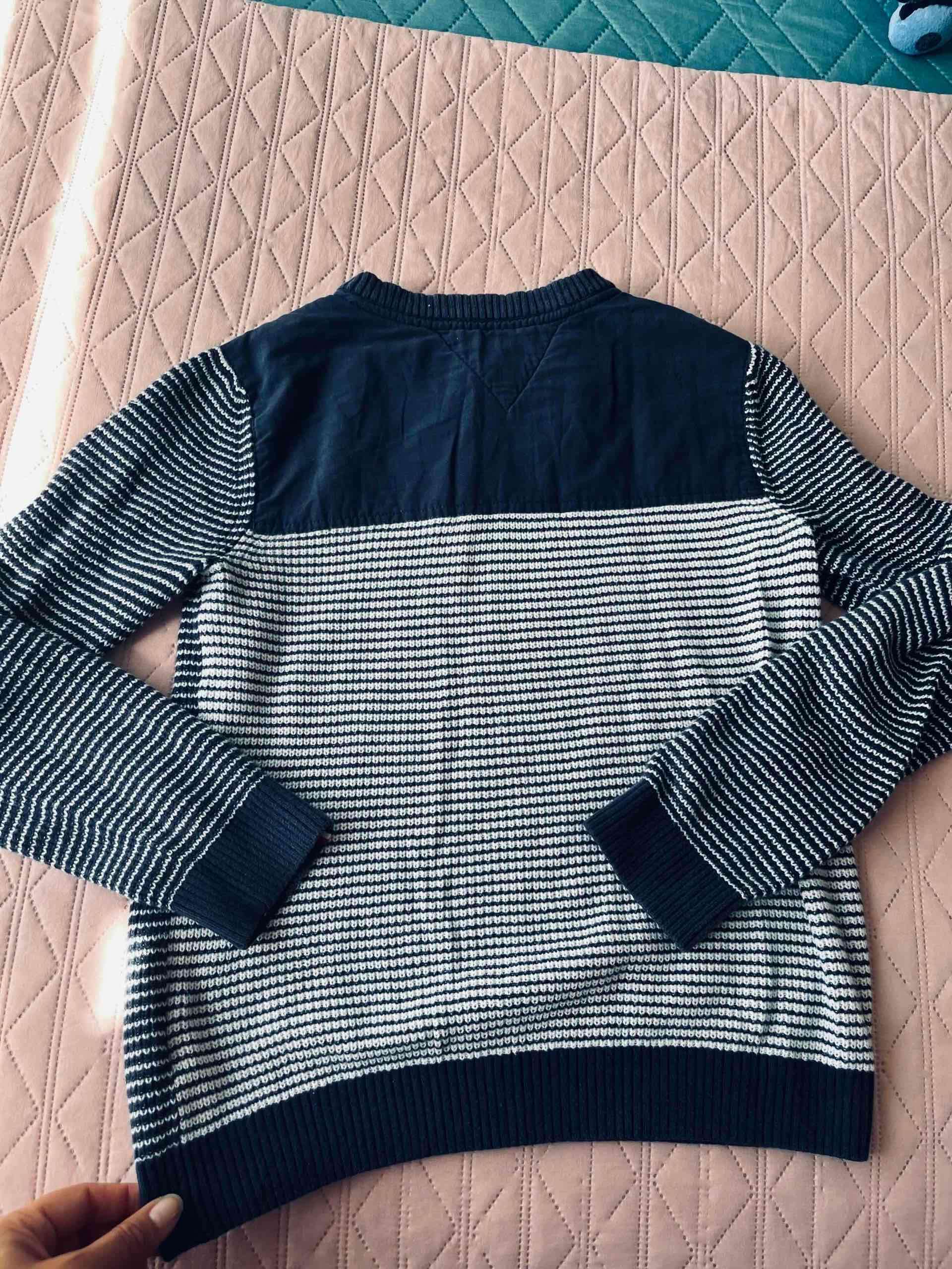 Suéter a rayas azul marino Tommy Hilfiger talla 8 - miniatura 2