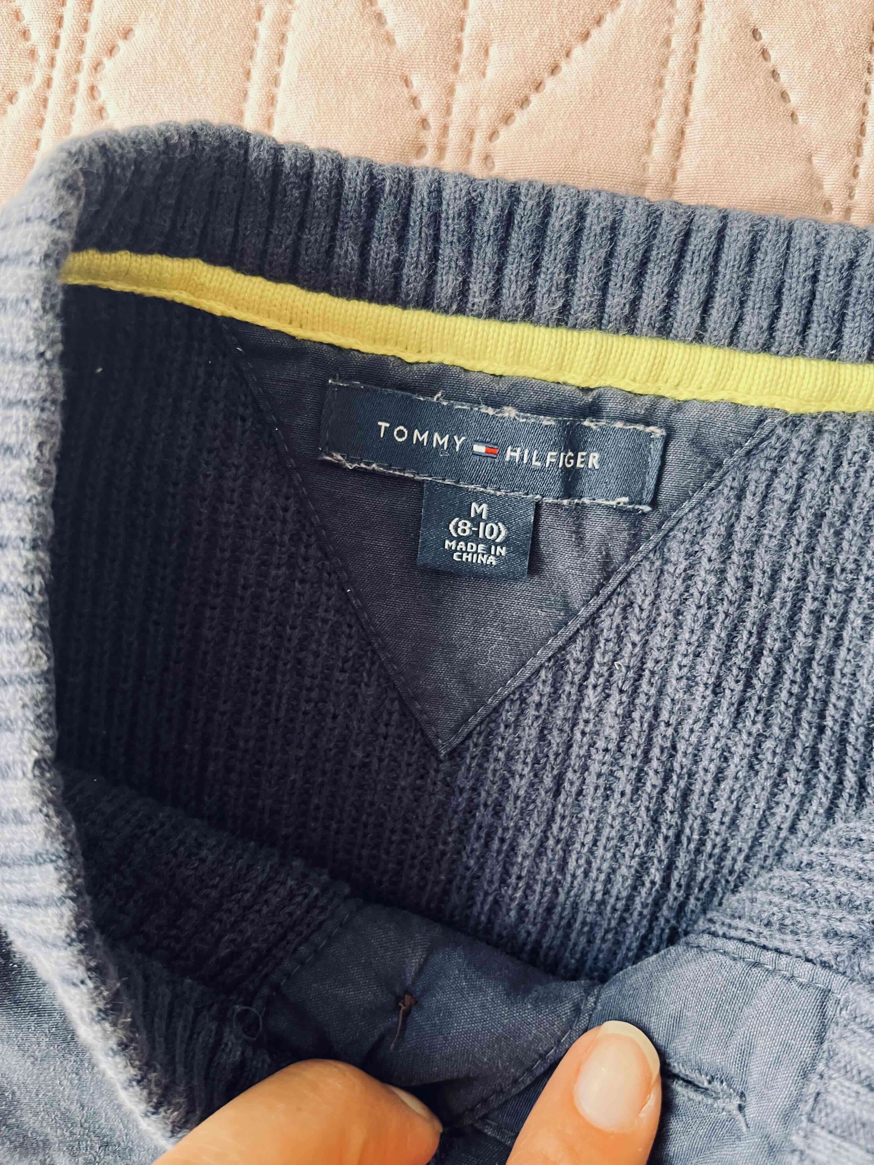 Suéter a rayas azul marino Tommy Hilfiger talla 8 - miniatura 3