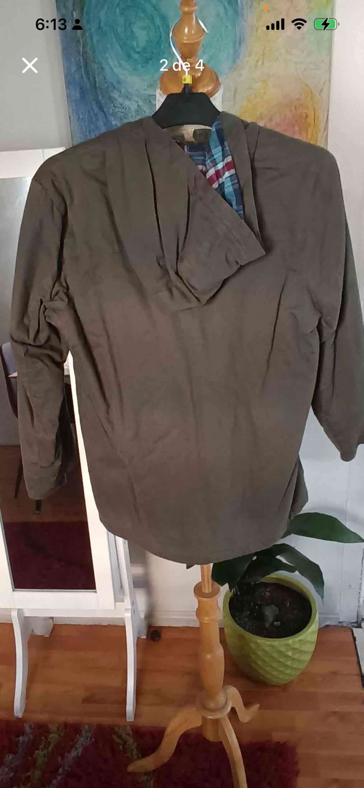 Abrigo Lippi niño talla 10 color caqui - miniatura 2