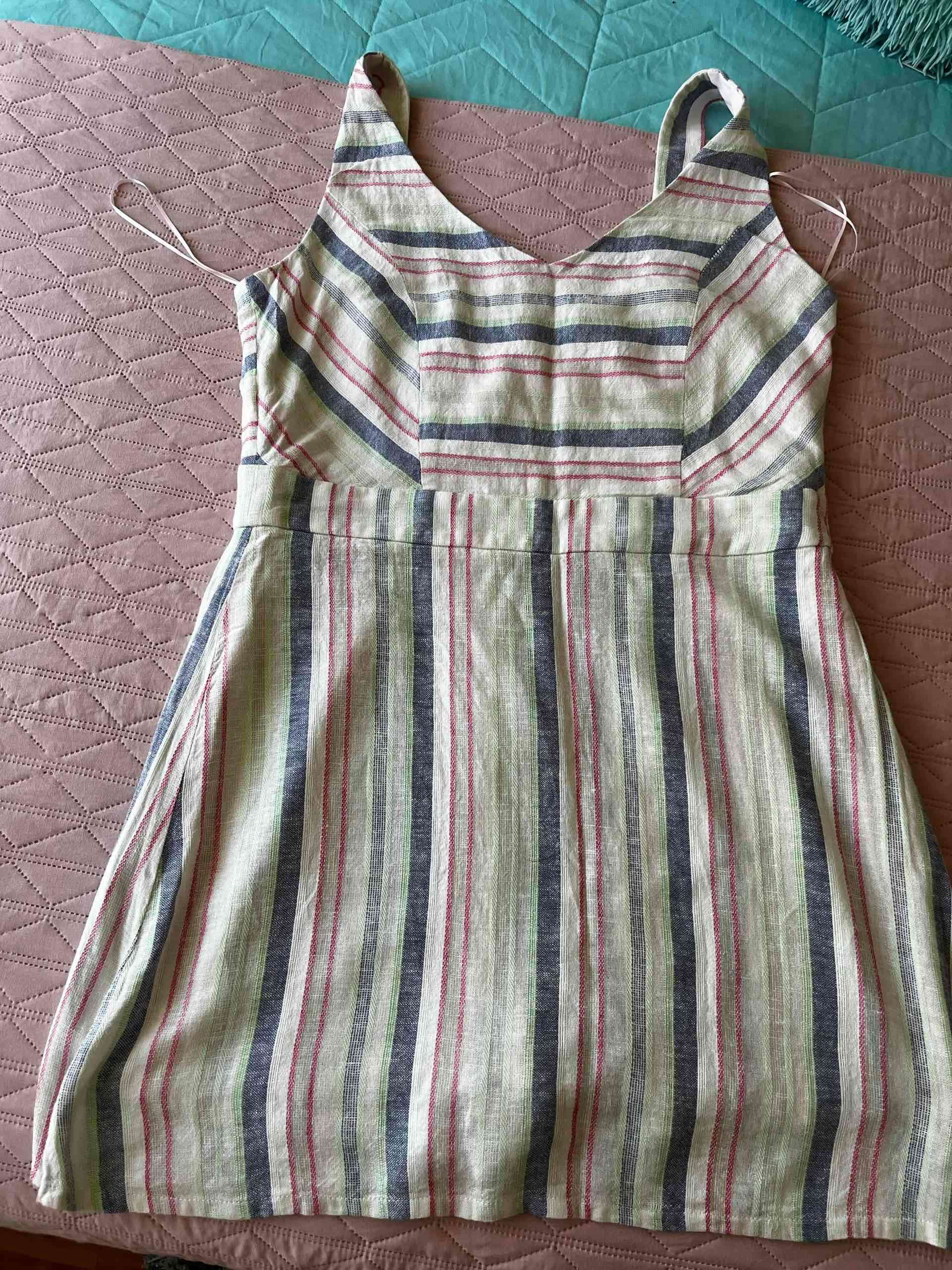 Vestido short a raya multicolor IO talla L un  uso - miniatura 5