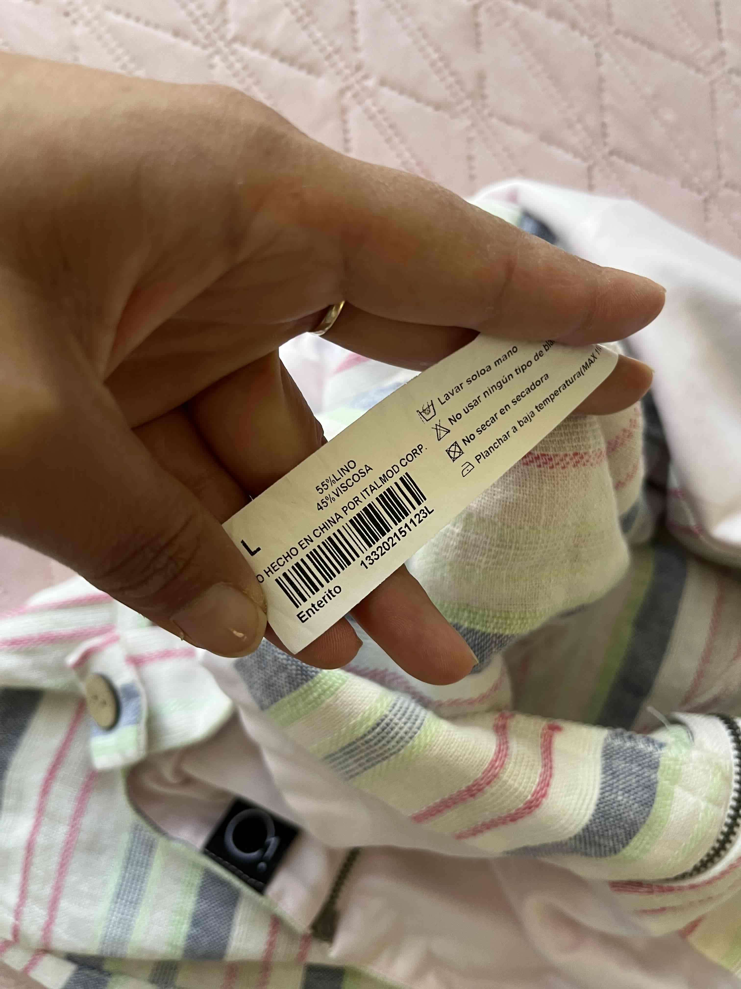 Vestido short a raya multicolor IO talla L un  uso - miniatura 6