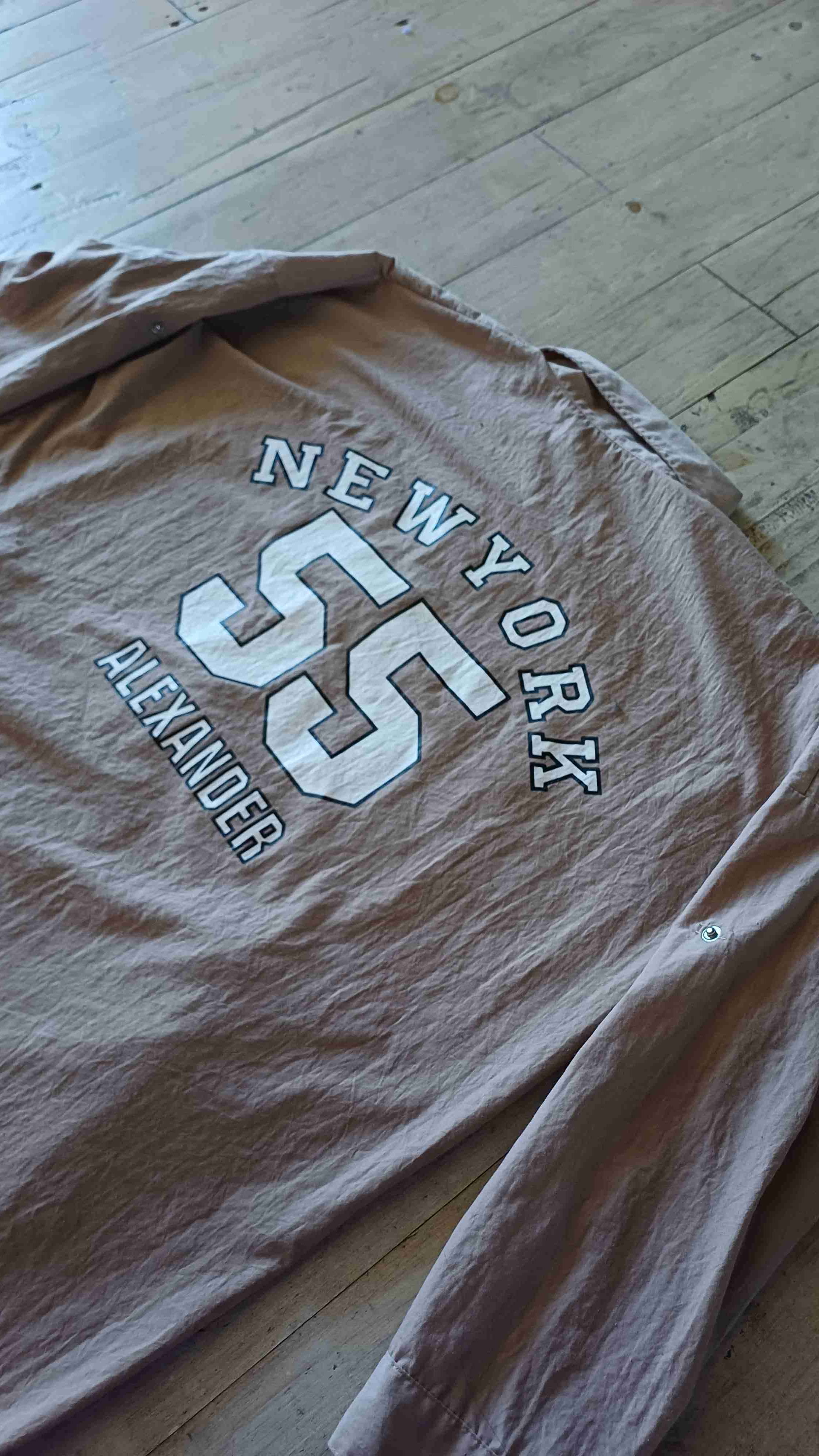 Chaqueta beige con estampado - 5