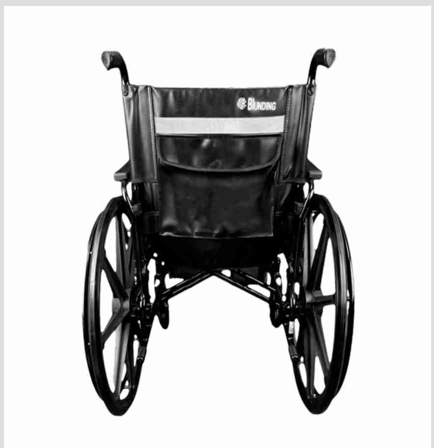 Silla de ruedas plegable negra - 2