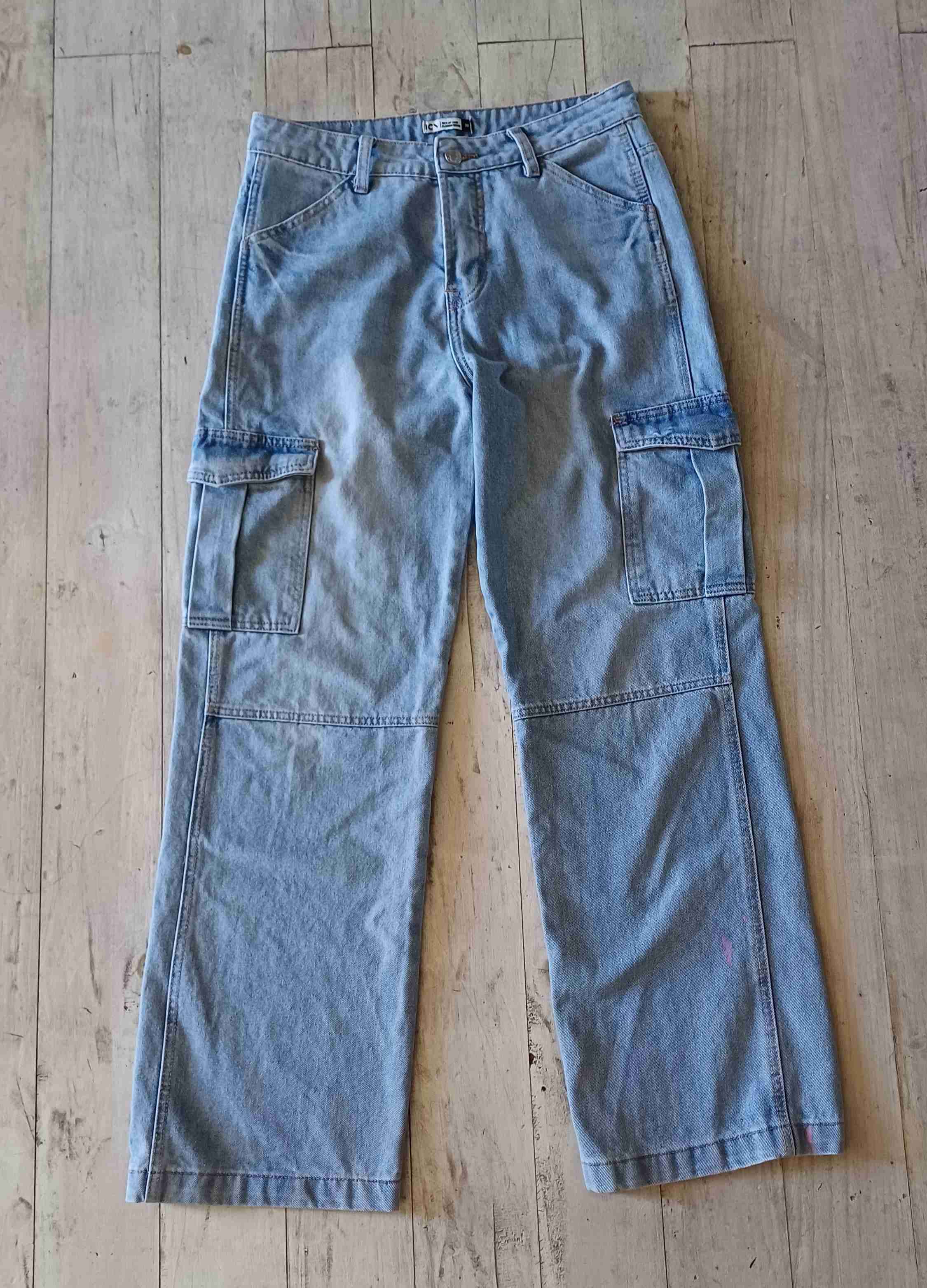 Pantalones cargo jeans azul - 1