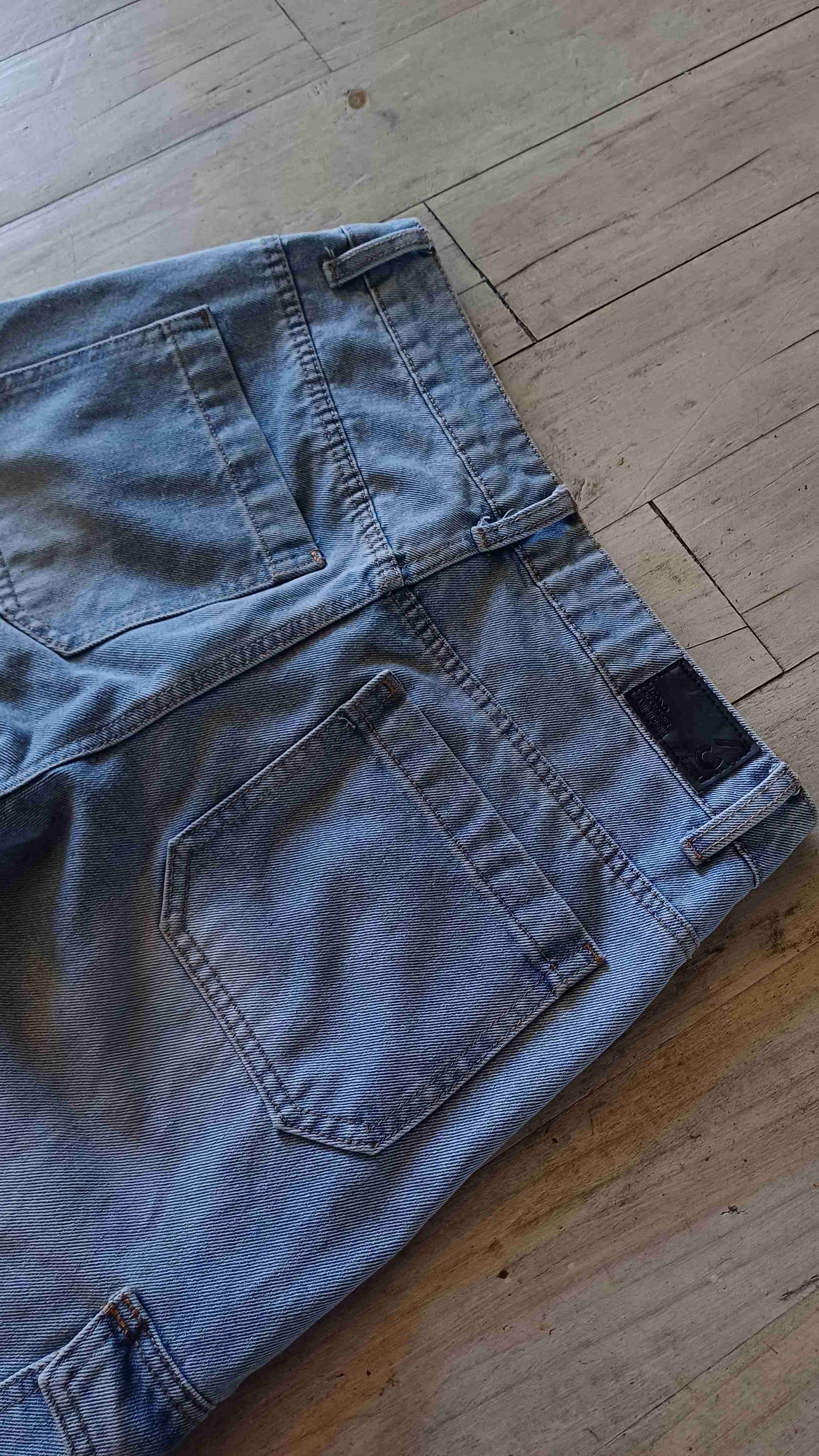 Pantalones cargo jeans azul - 4