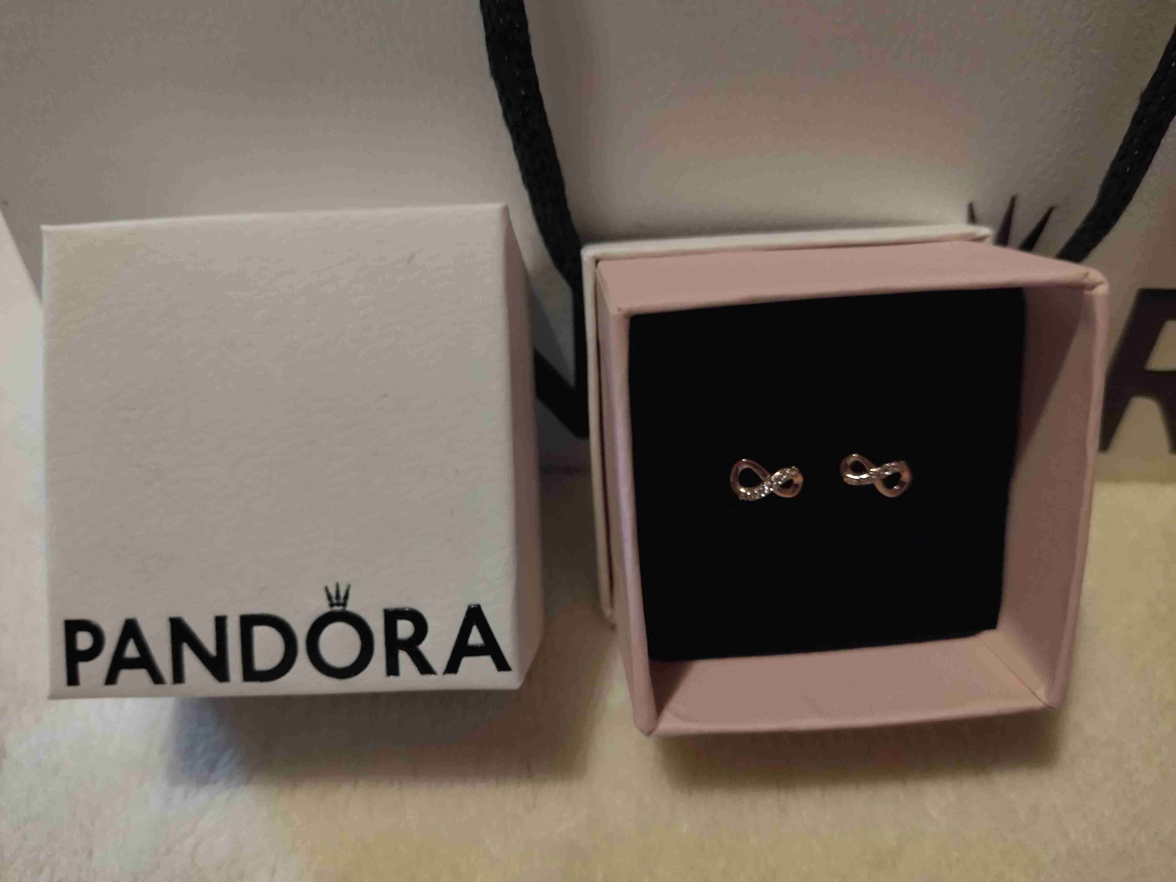 Aros infinito dorados en caja, Pandora - miniatura 2