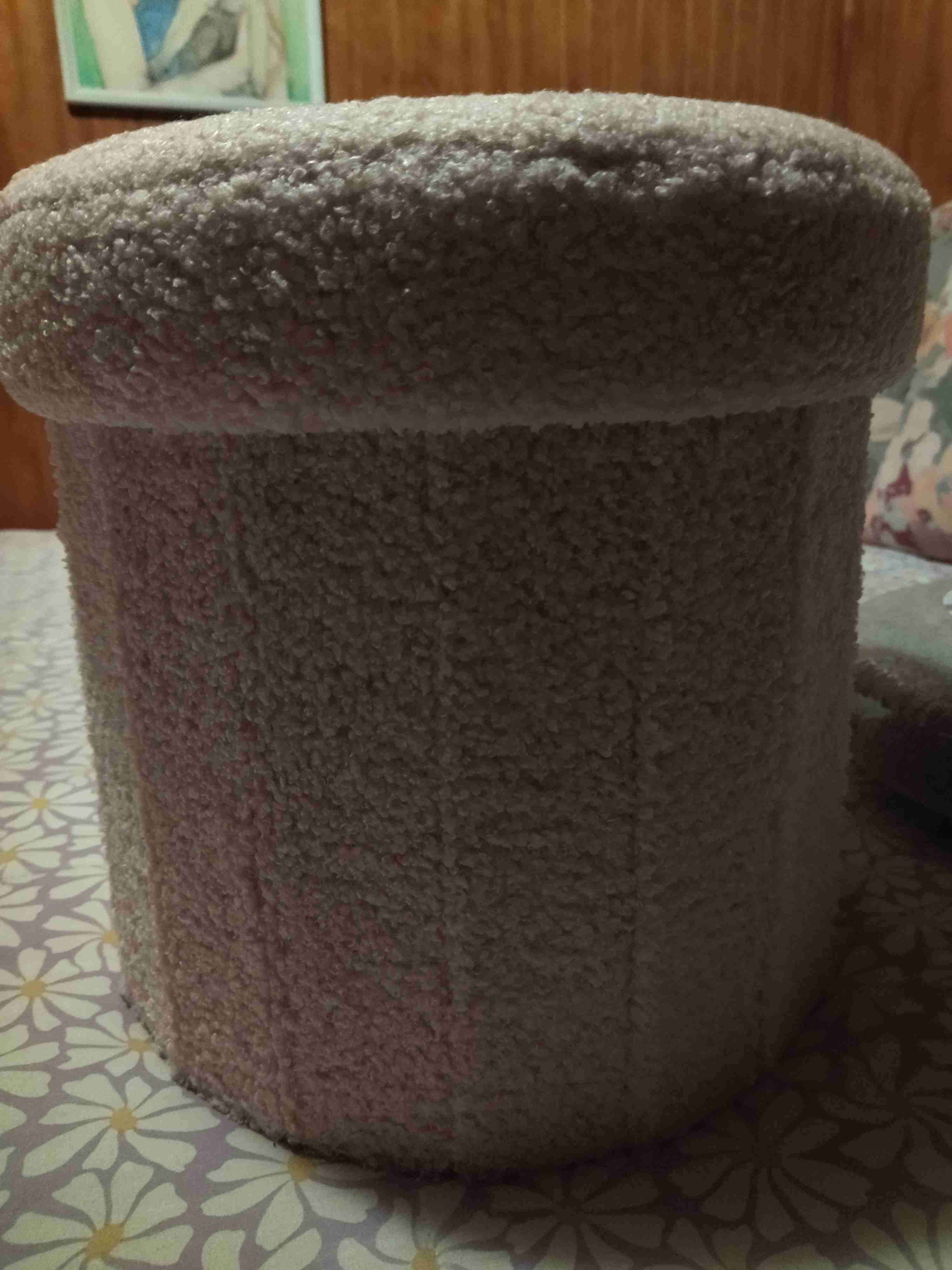 Puf taburete gris 30cm - miniatura 2