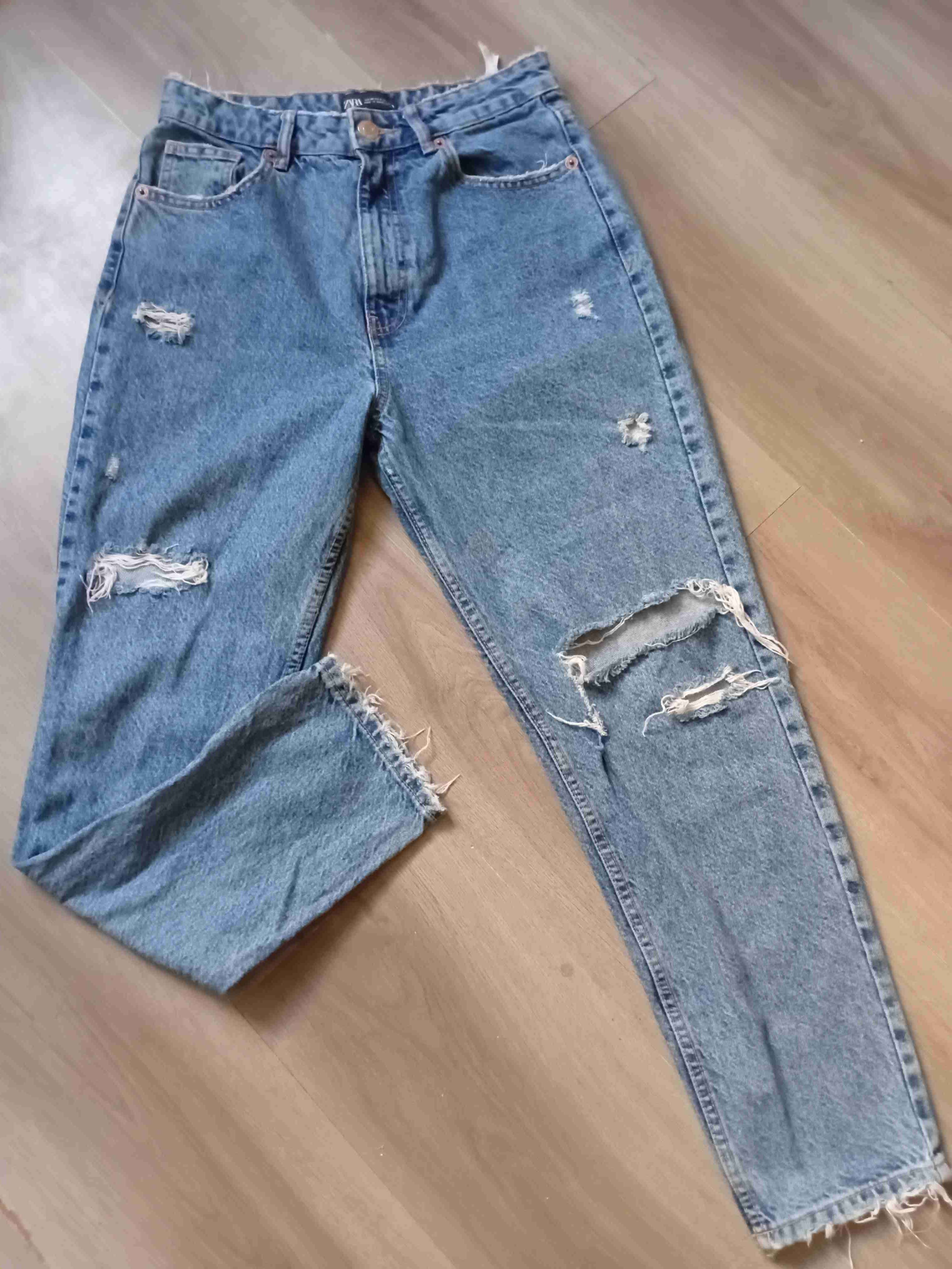 Jeans rasgados azul medio - 1