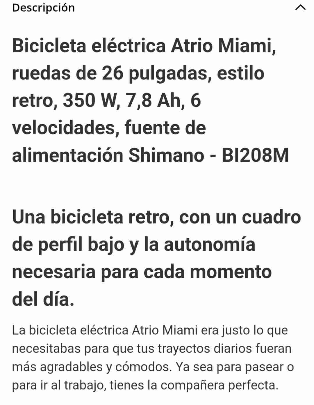 Bicicleta eléctrica Miami Aro 26 - miniatura 4