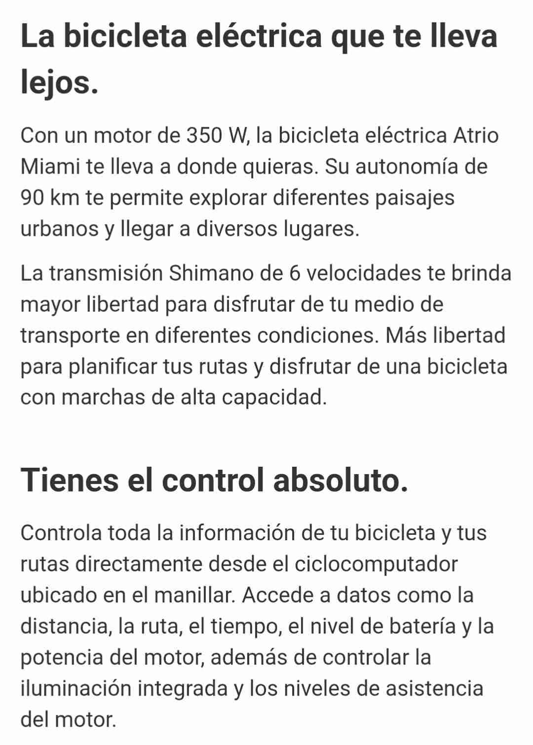Bicicleta eléctrica Miami Aro 26 - miniatura 5