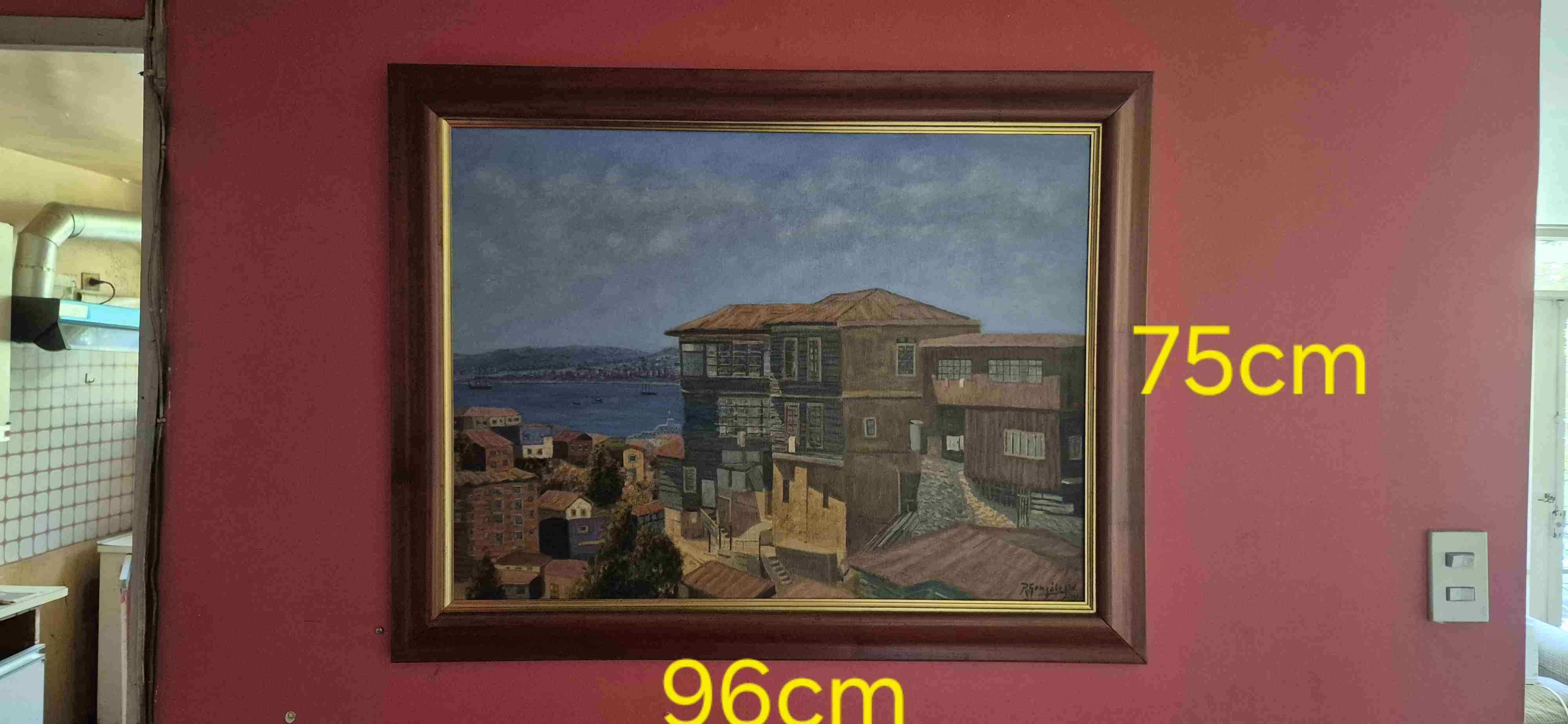 Cuadro grande paisaje costero - miniatura 1