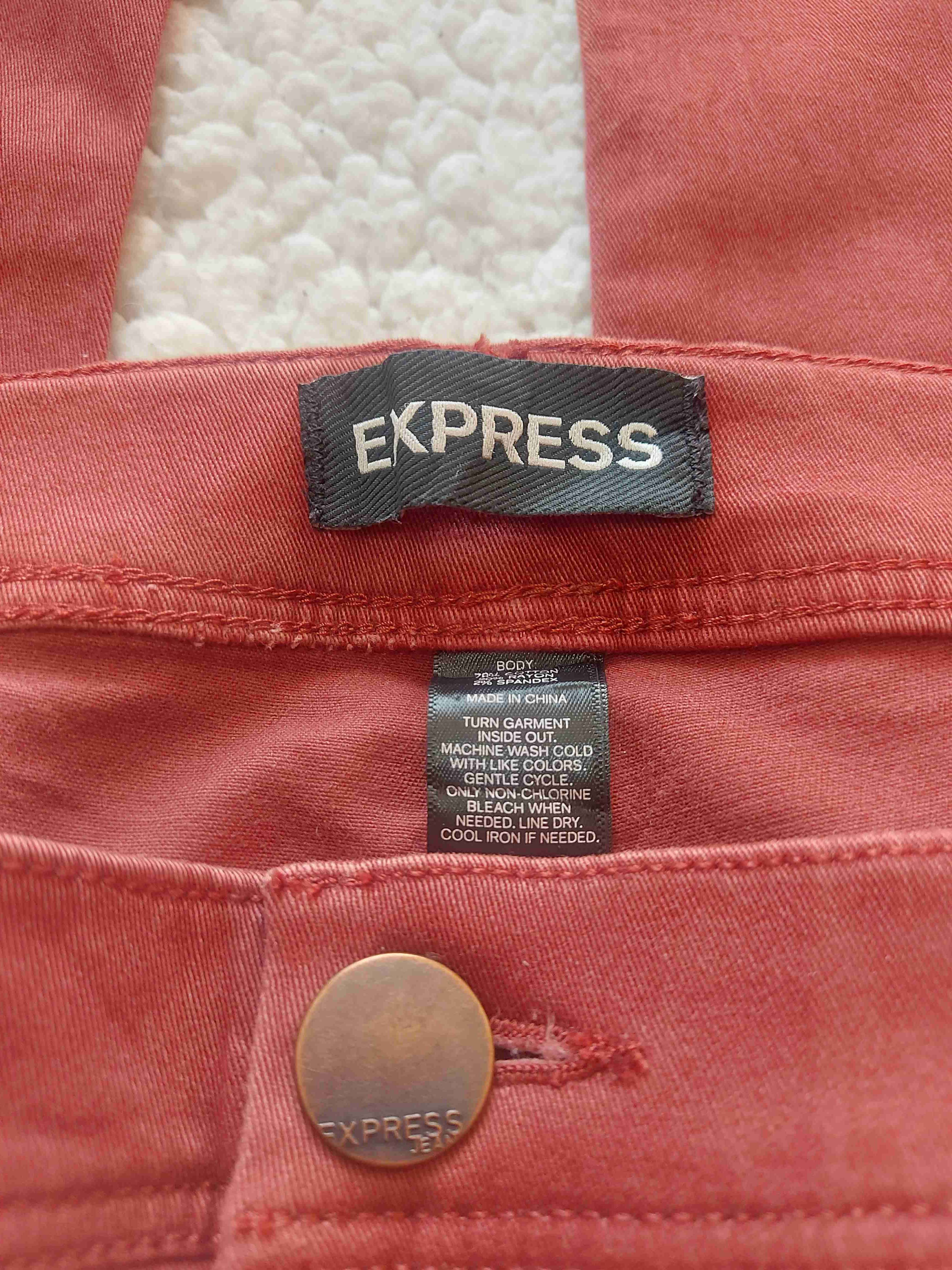 Express. Jeans terracota para mujer. - miniatura 3