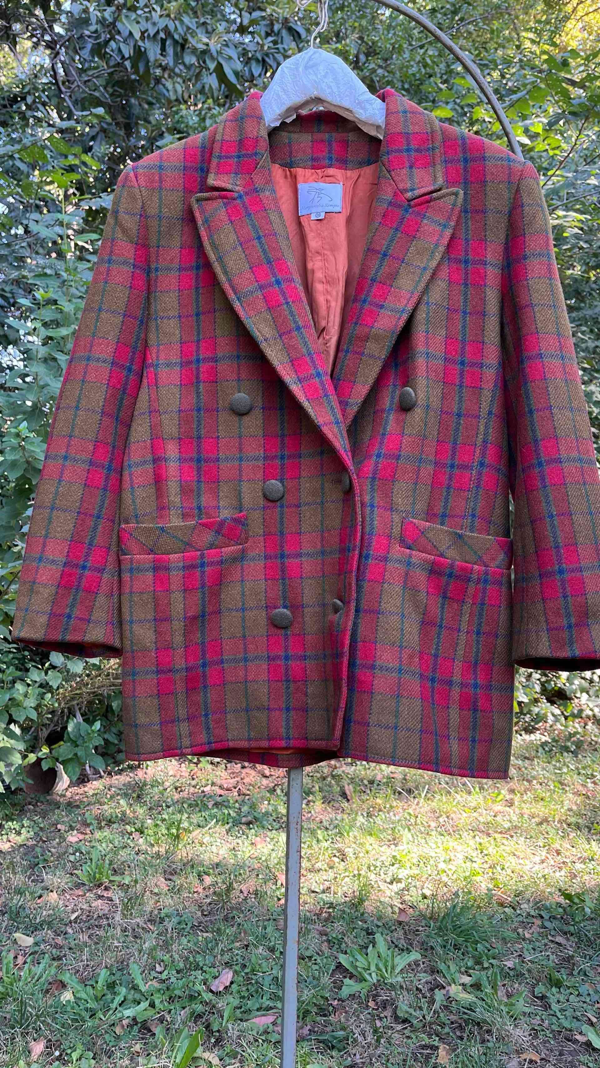 Abrigo de cuadros vintage - miniatura 3