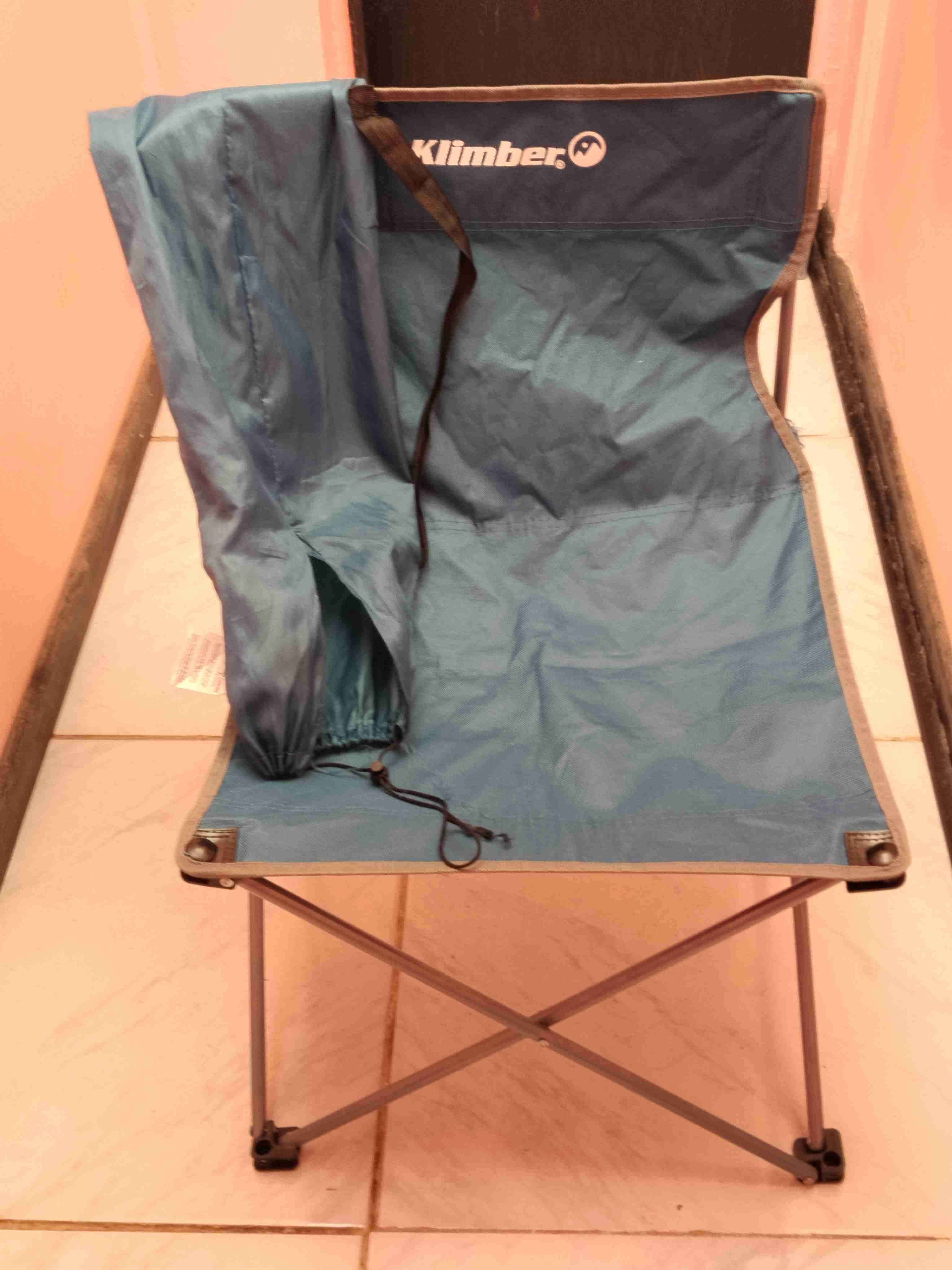 Silla de playa plegable azul Alpes y Klimber - miniatura 2