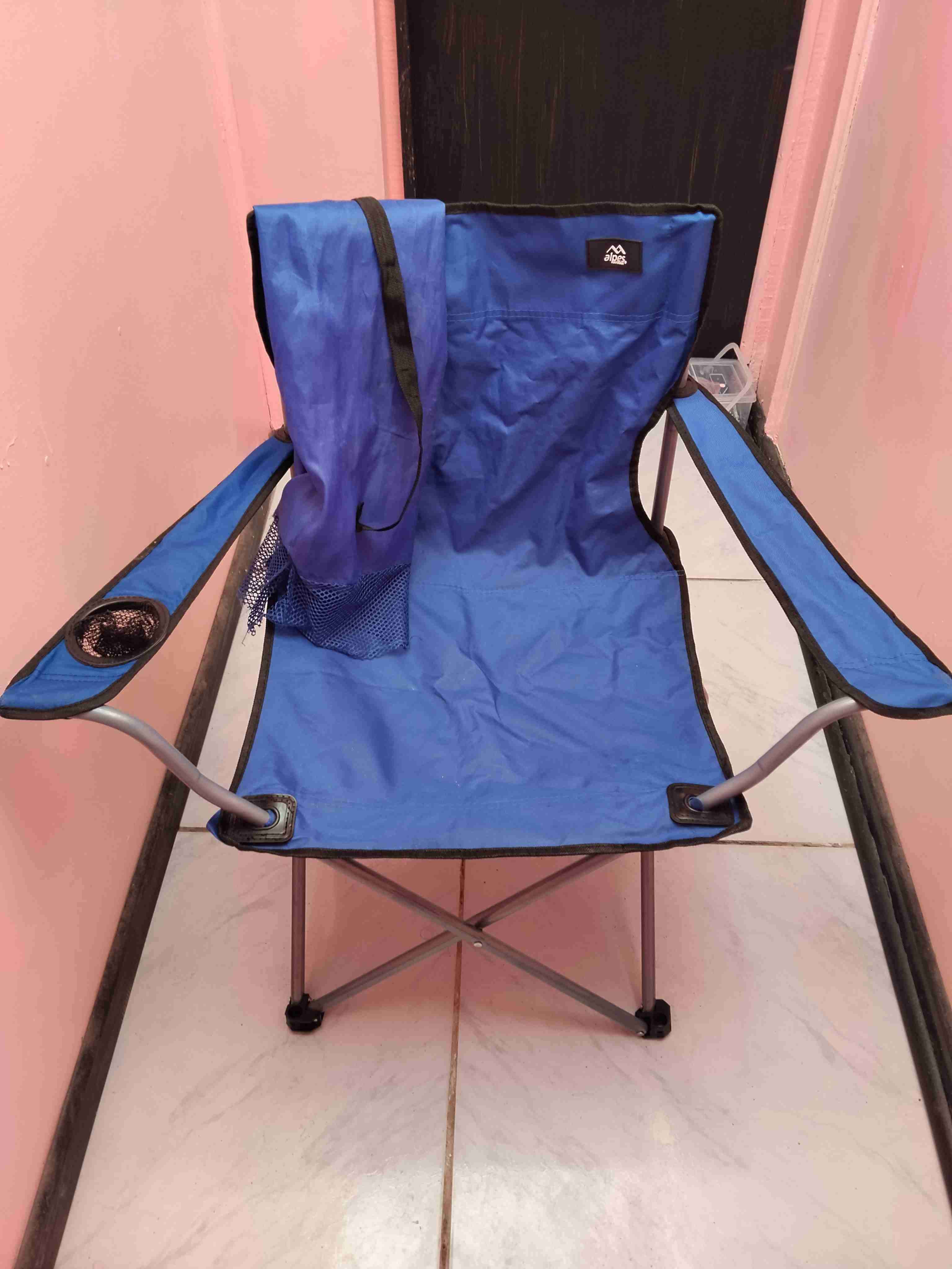 Silla de playa plegable azul Alpes y Klimber - miniatura 5