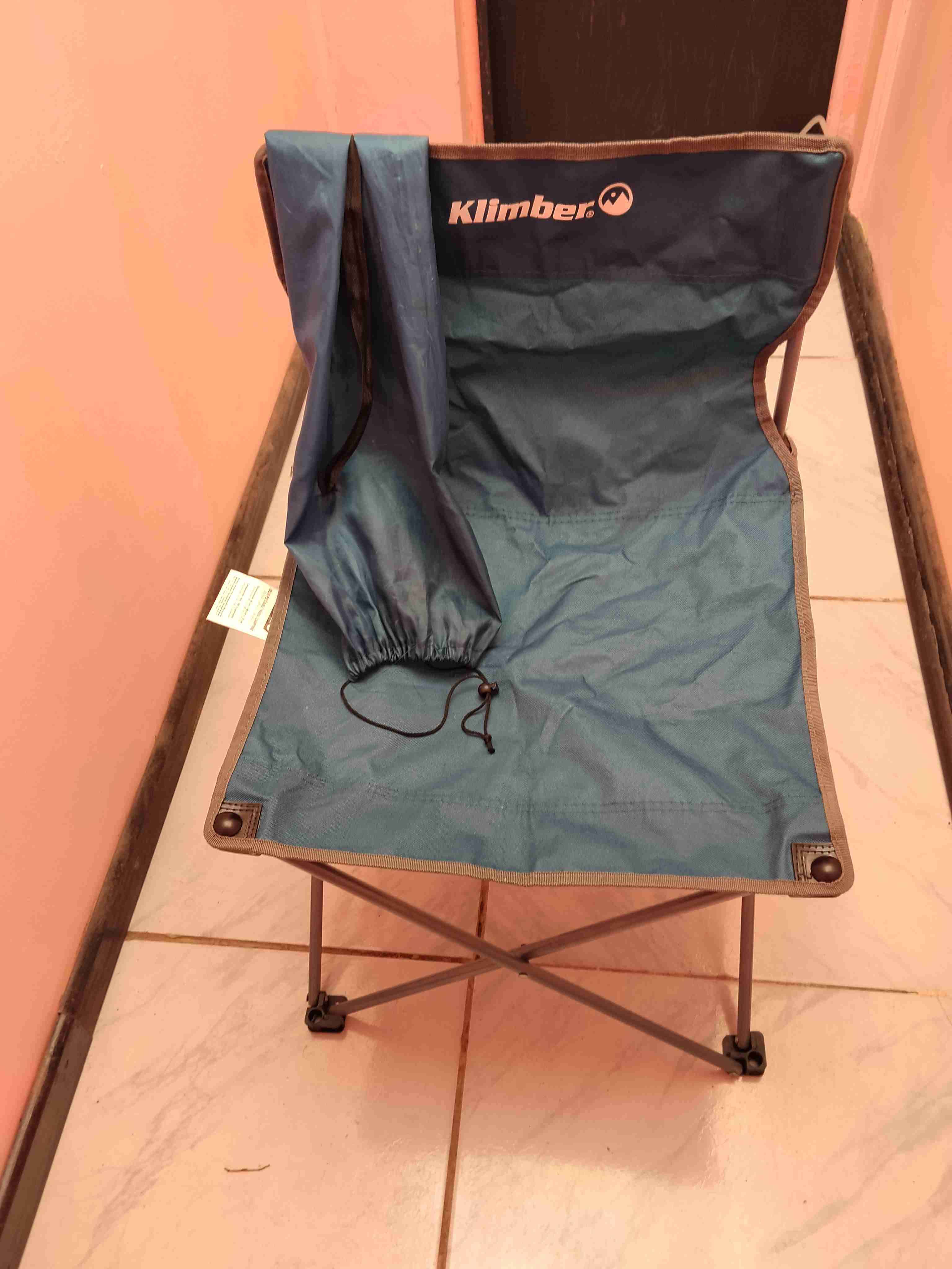 Silla de playa plegable azul Alpes y Klimber - miniatura 6