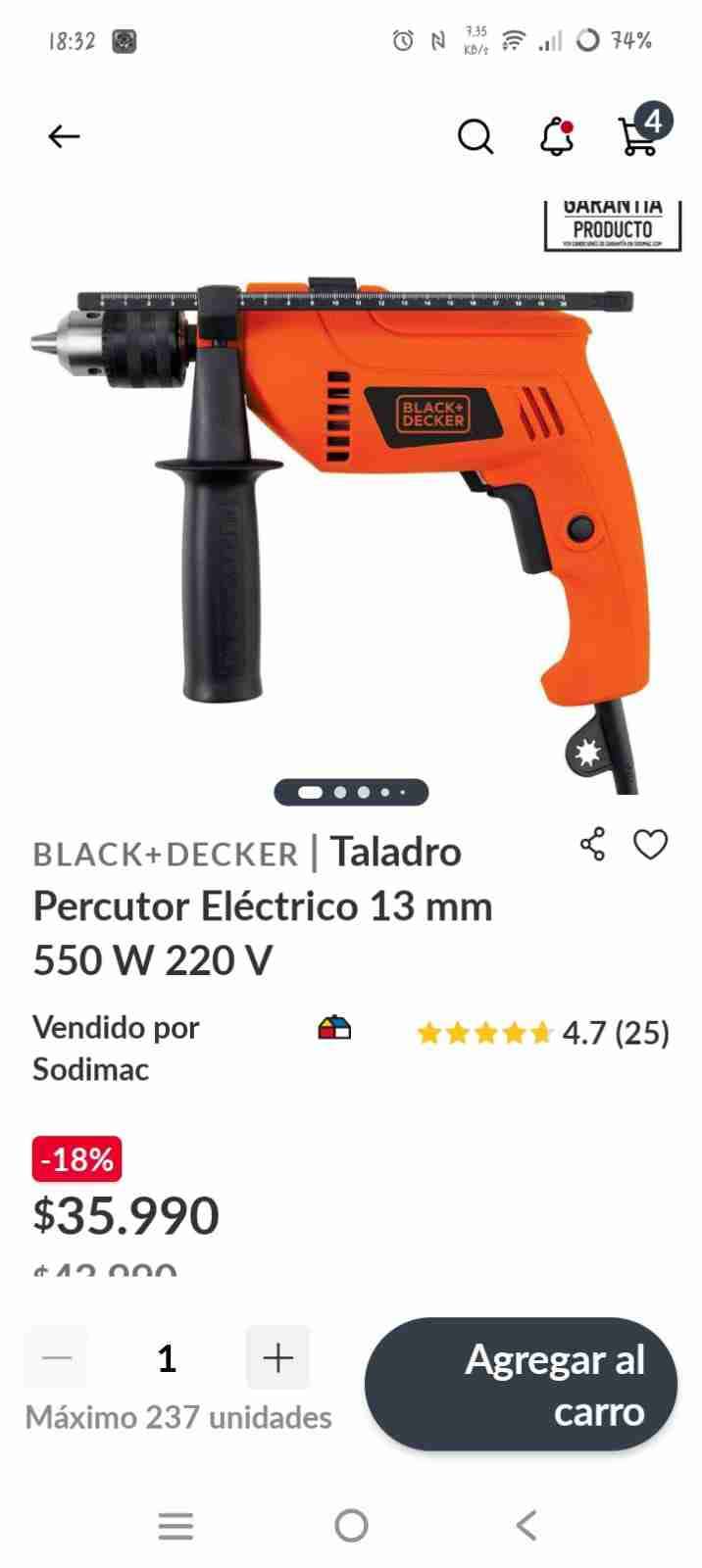 Taladro percutor BLACK+DECKER