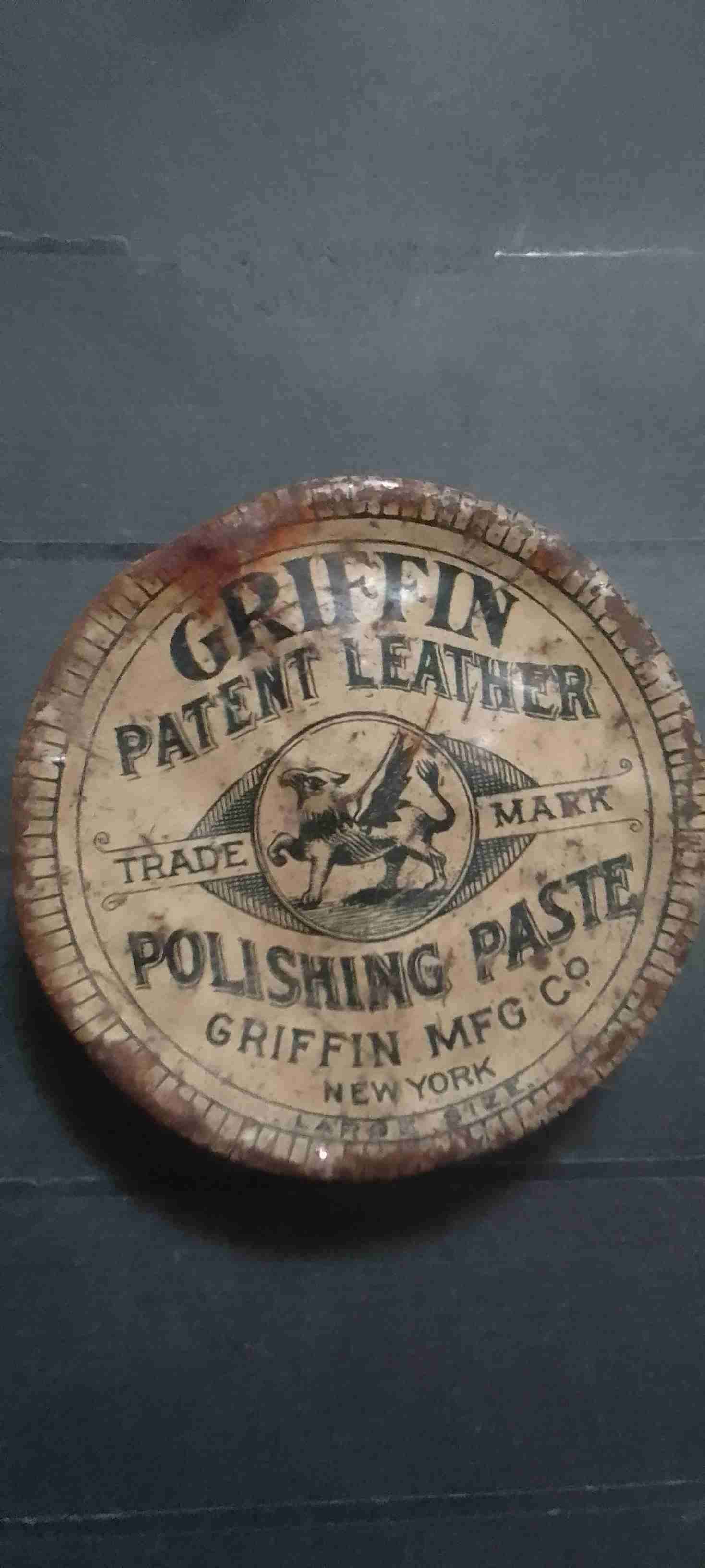 Antigua lata betún de calzado Griffin 1920 - 1