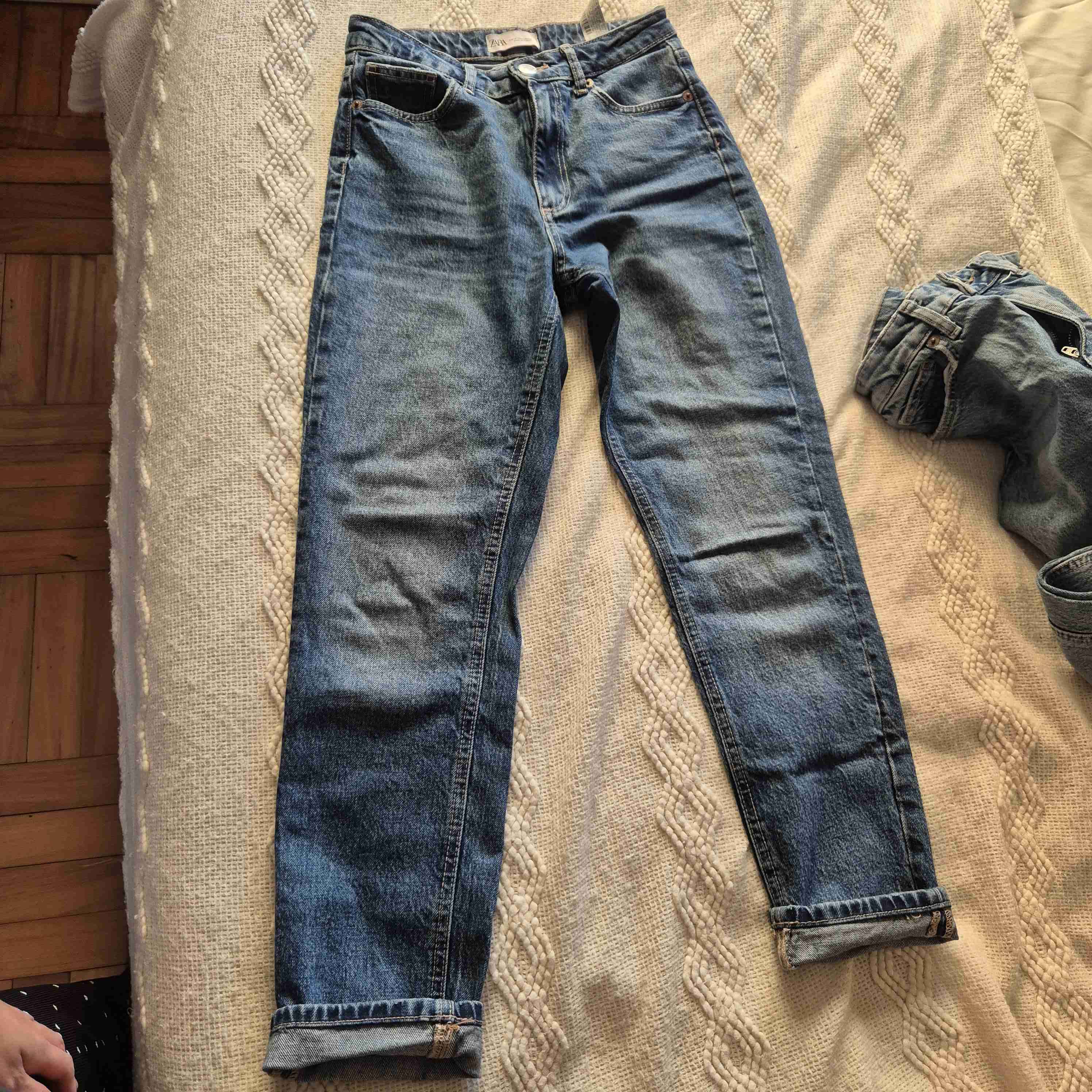 Jeans azul Zara mom fit talla 36 - 4
