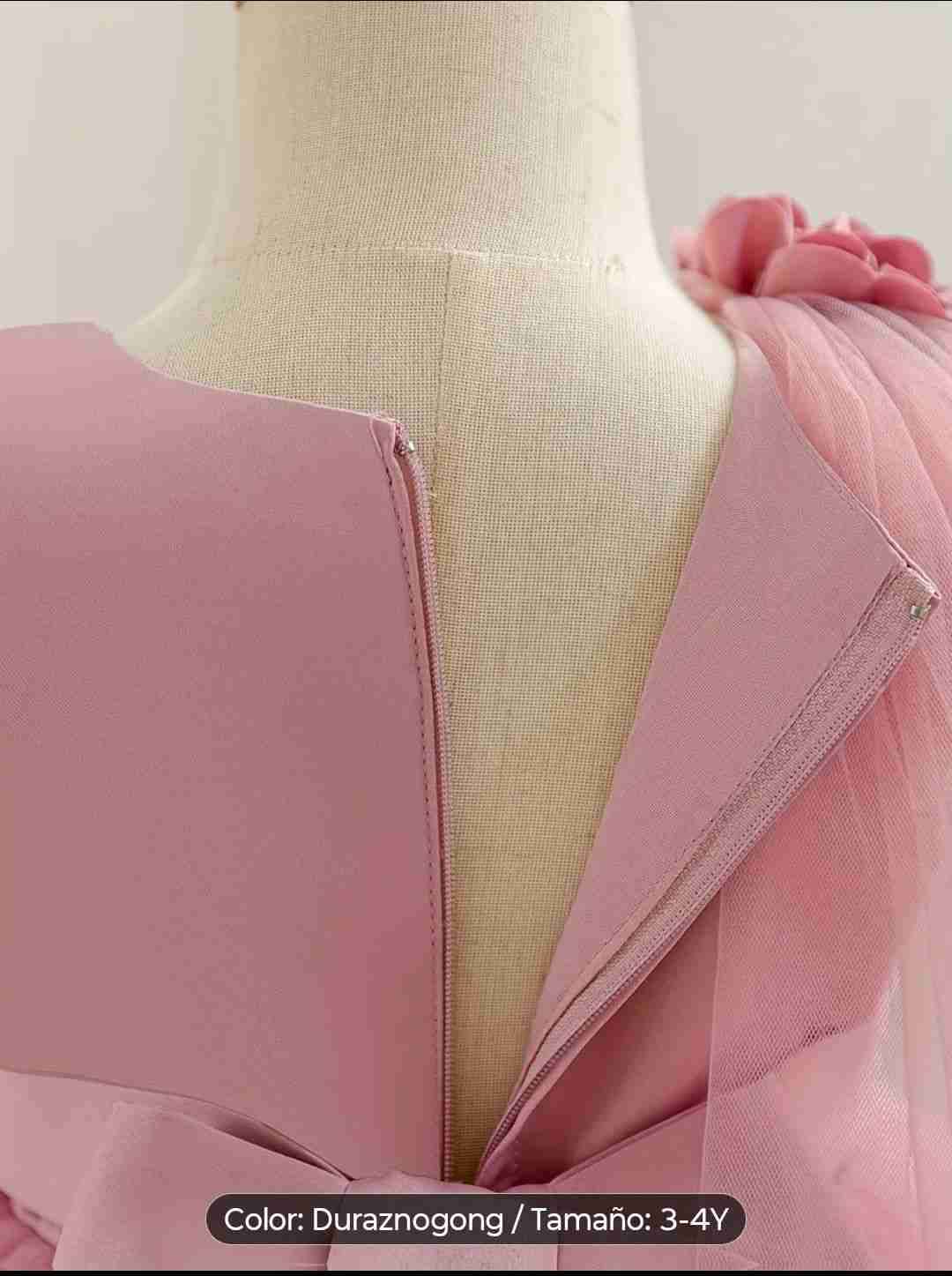 Vestido de fiesta rosa niña Talla 3 a 4 años - miniatura 3