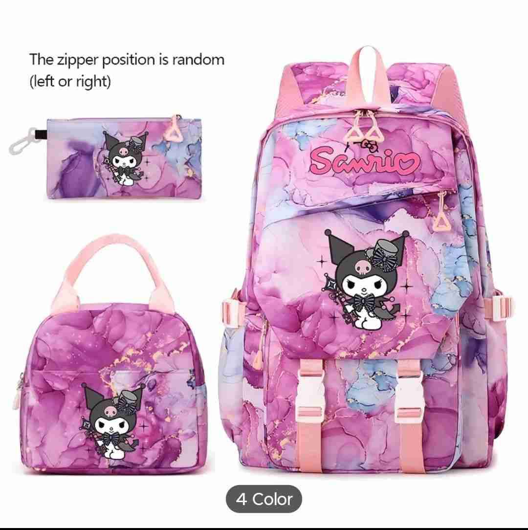 Set de mochilas coloridas Kuromi Sanrio - 1