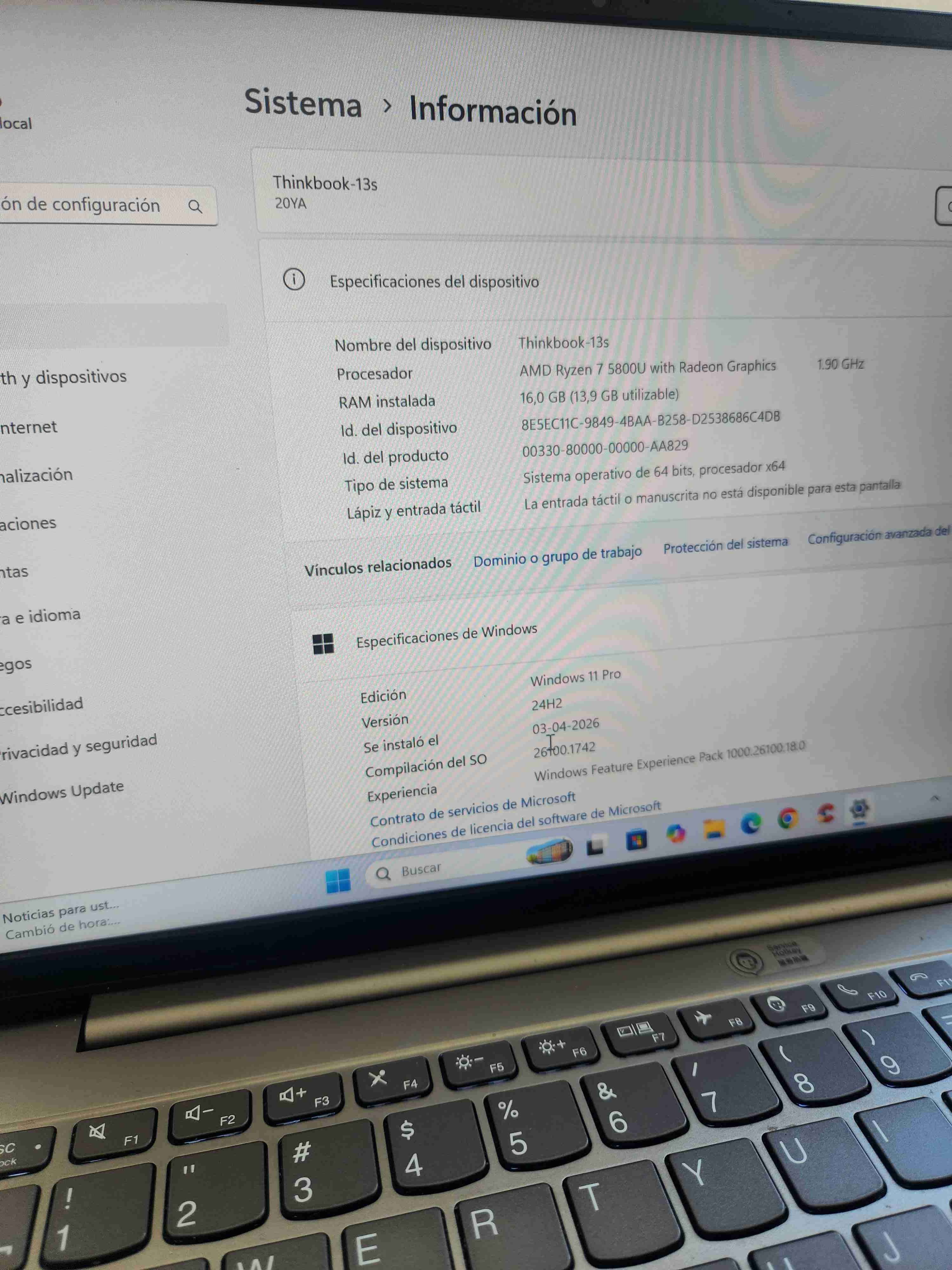 Notebook Lenovo 13s 3ra generación - miniatura 3