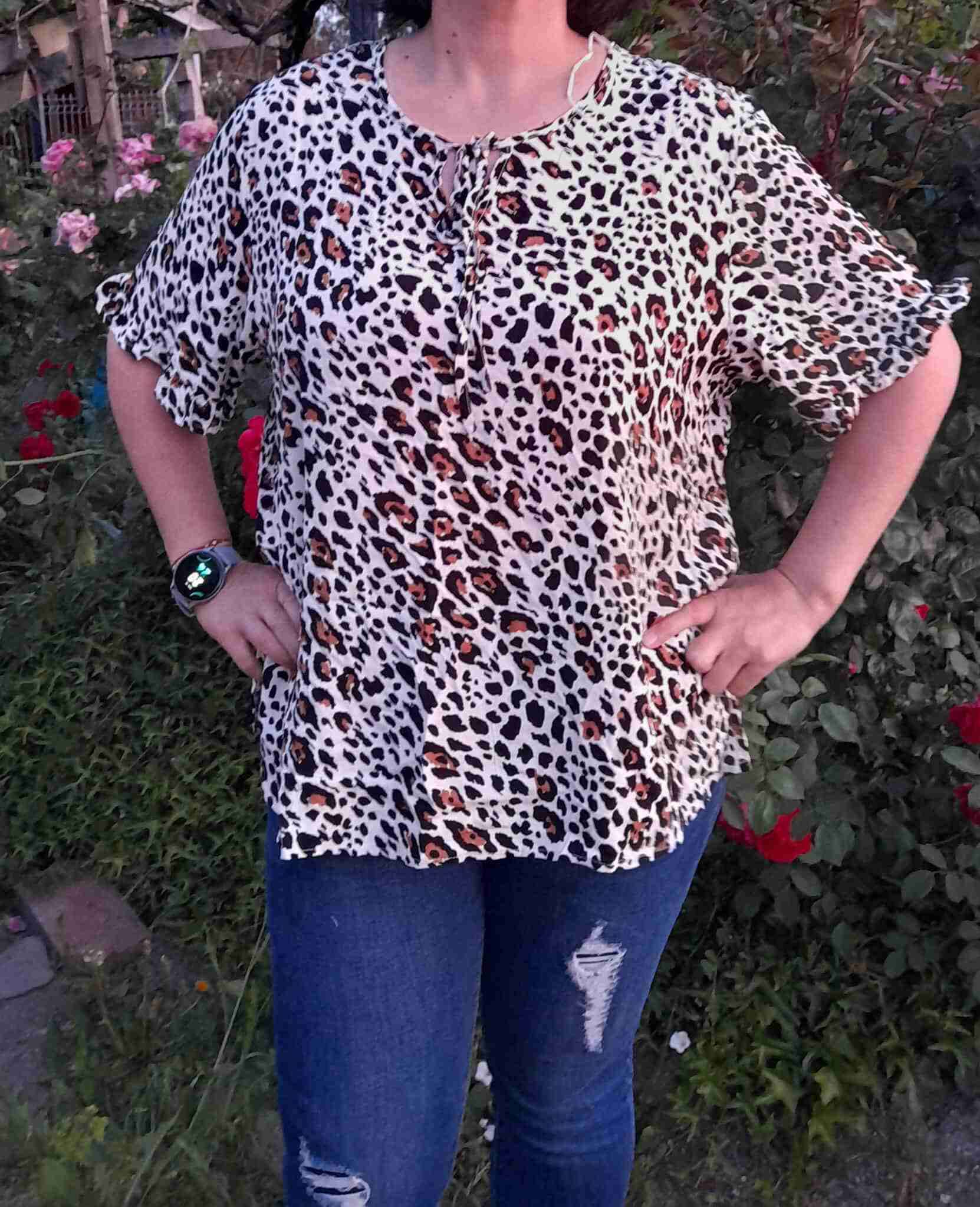 Blusa estampada manga larga - 2