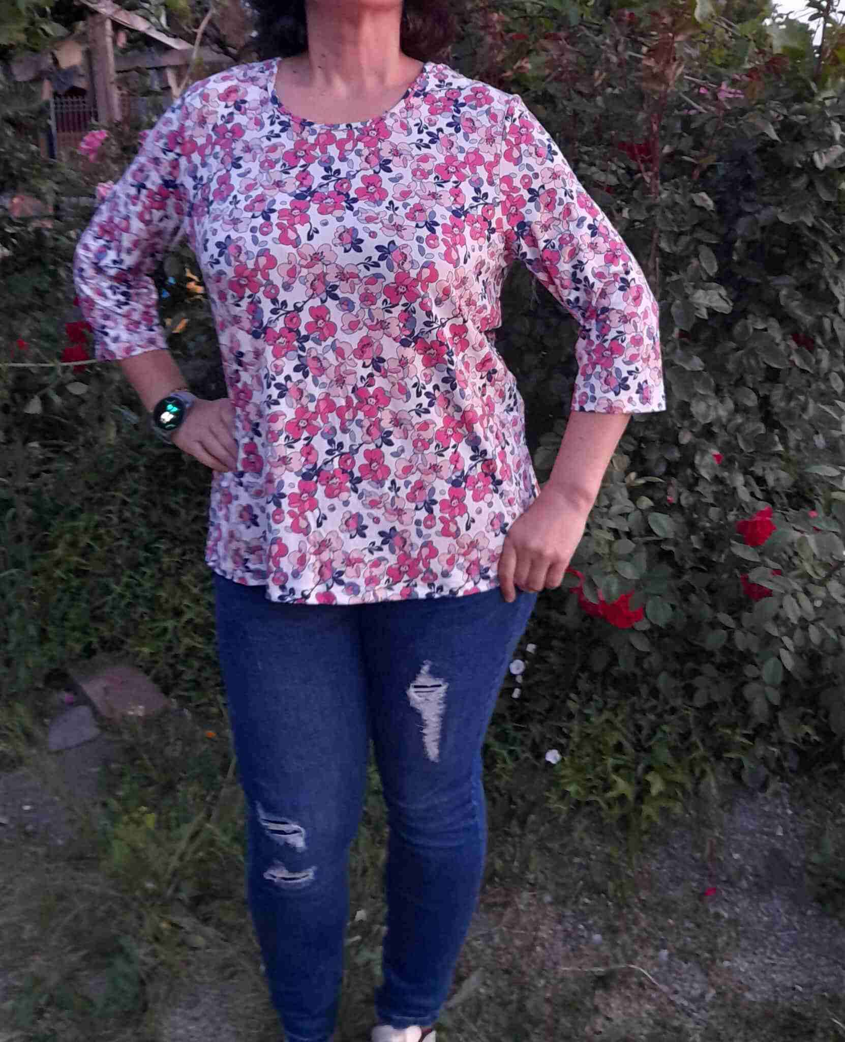 Blusa estampada manga larga - 3