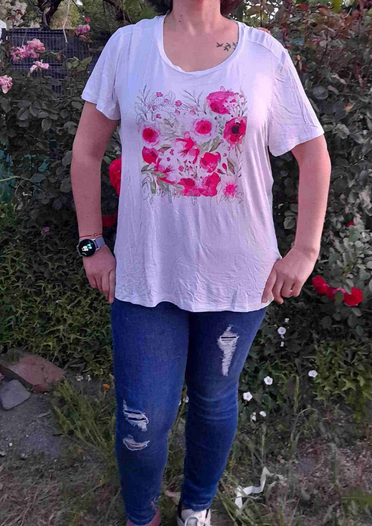 Blusa estampada manga larga - 4