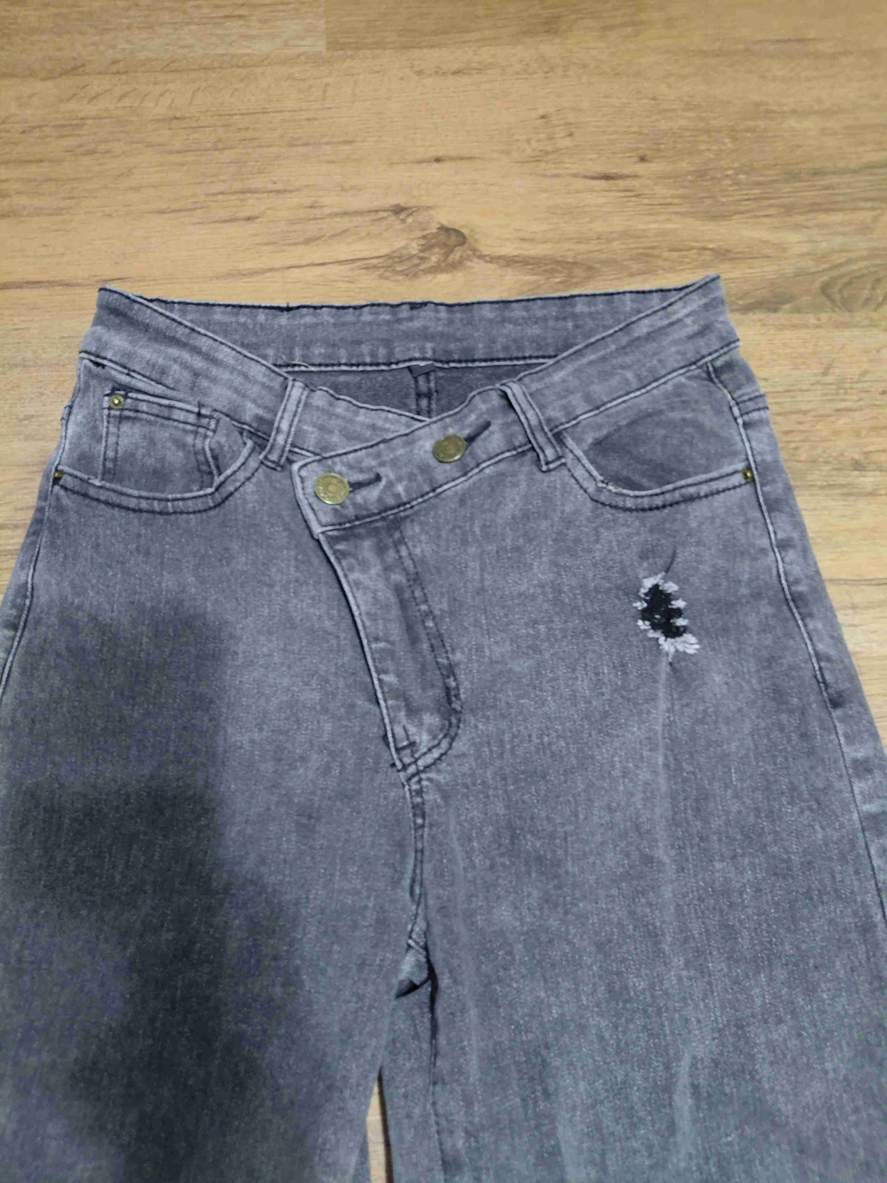 Jeans desgastados azul y gris - 2
