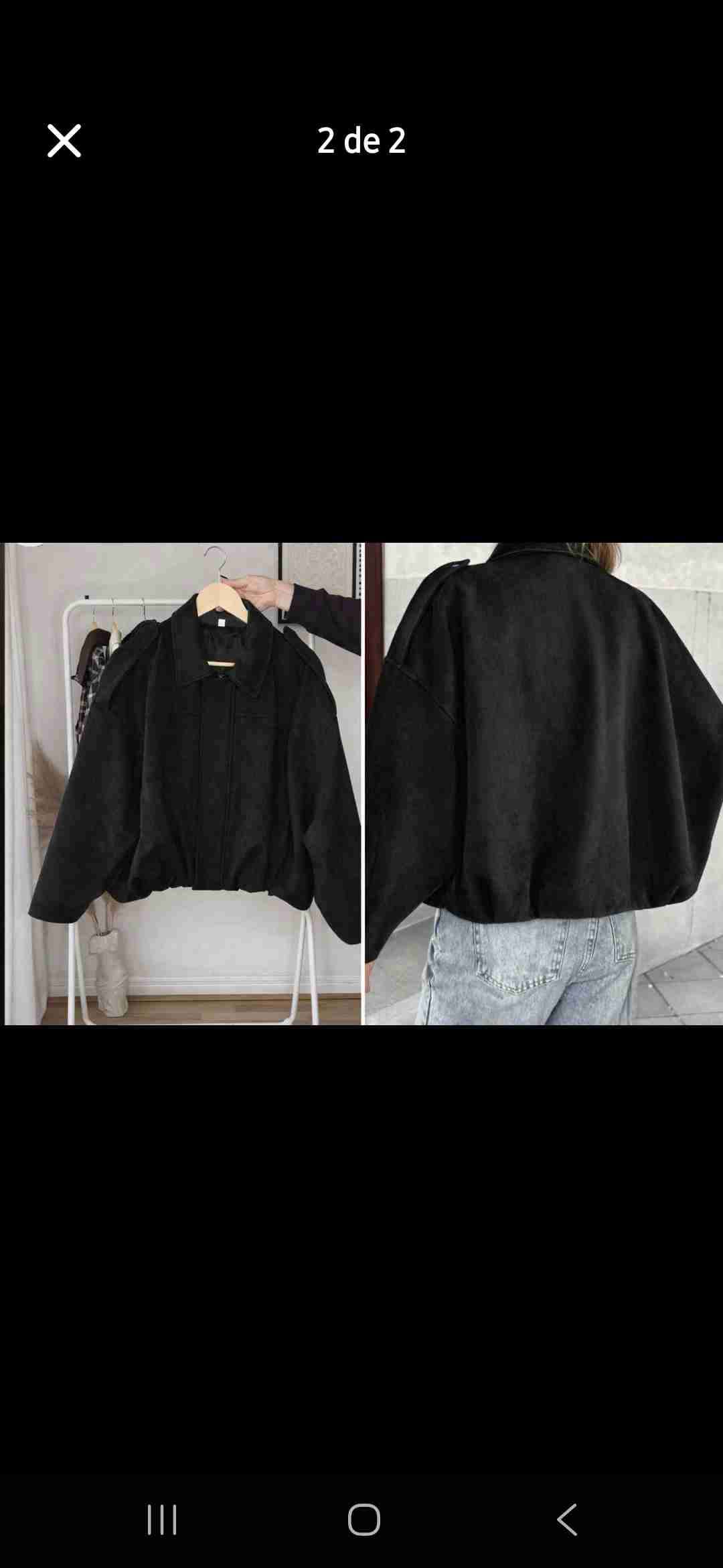 Chaqueta negra estilo Zara estilo oversize - miniatura 1