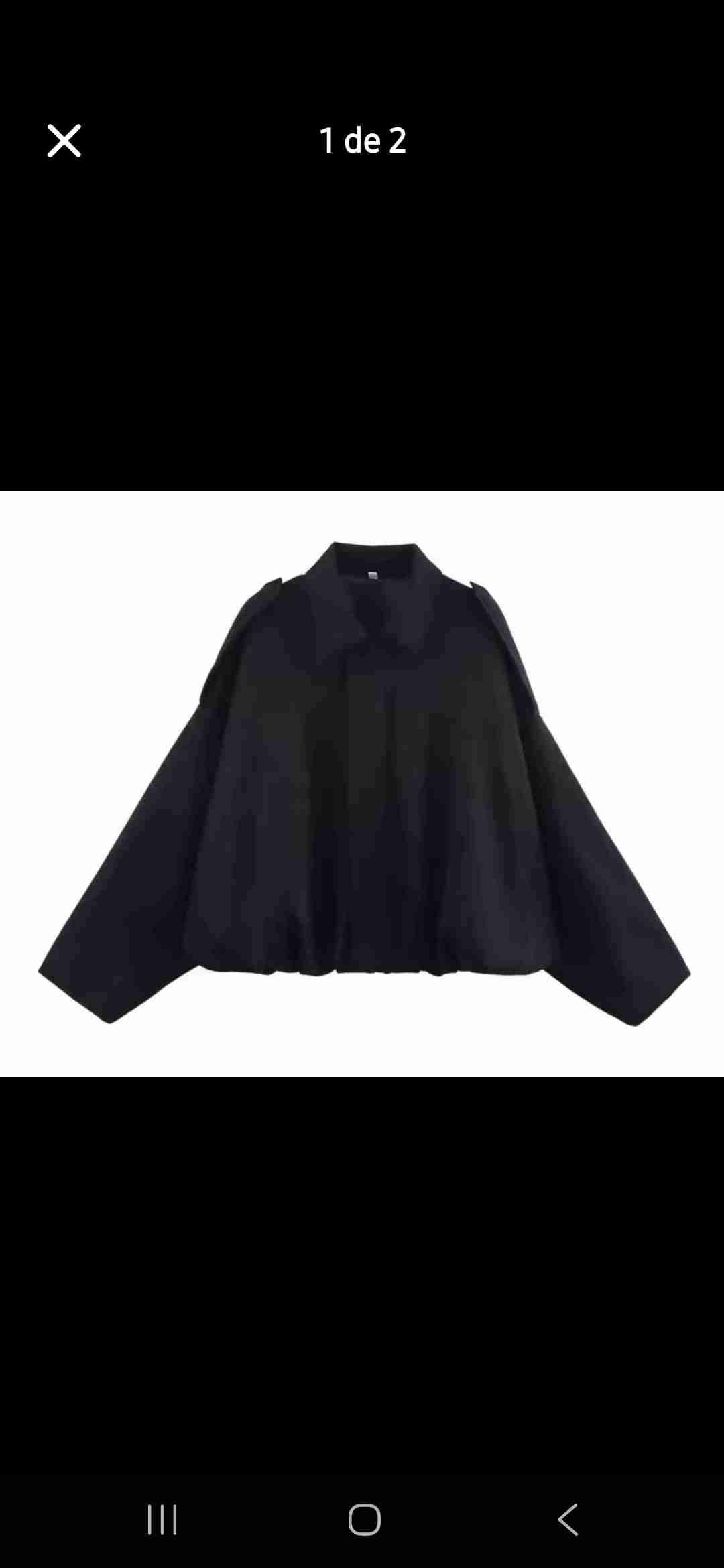 Chaqueta negra estilo Zara estilo oversize - miniatura 2
