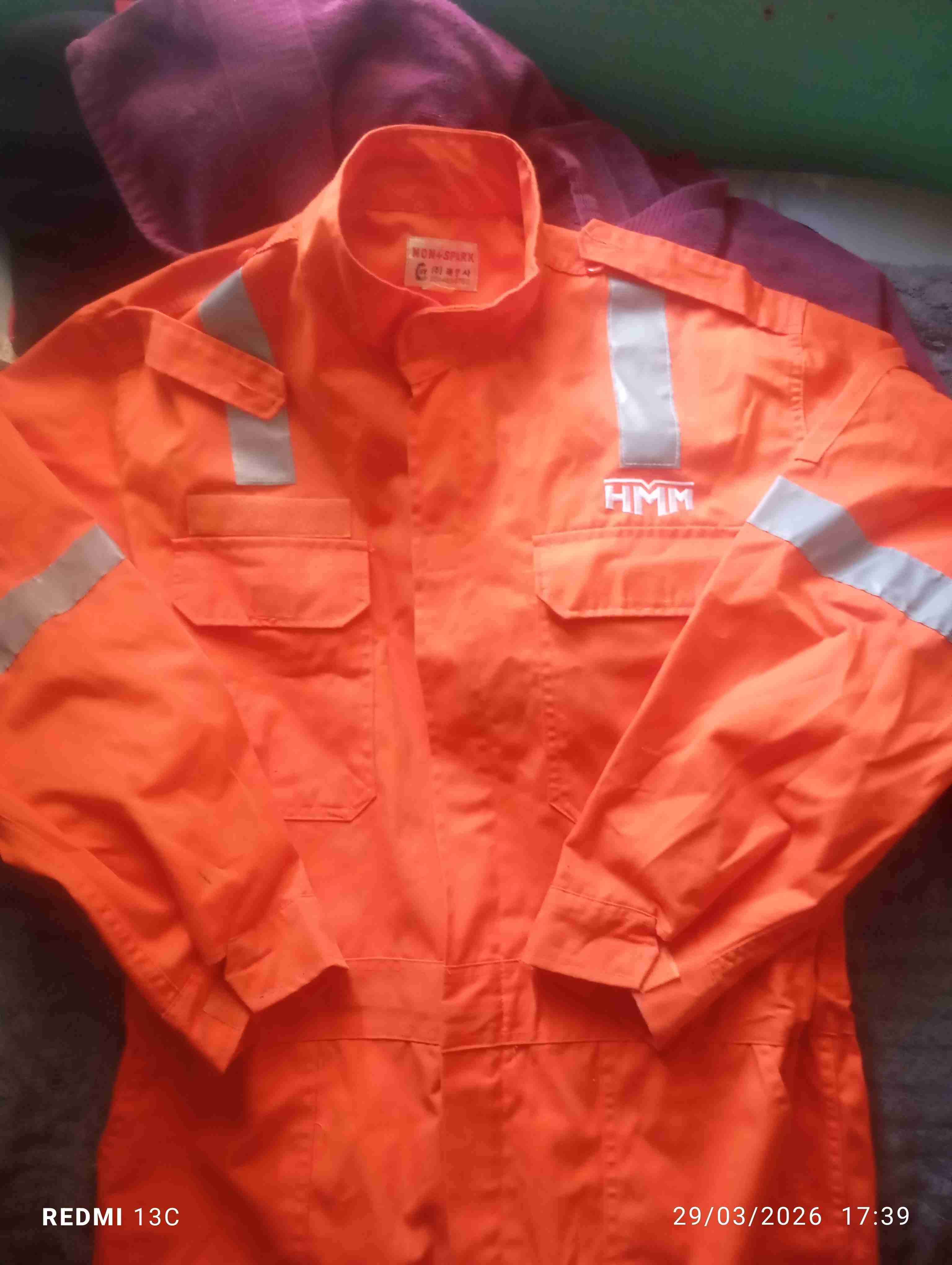 Overol de seguridad , ignífugo ,naranja - miniatura 2