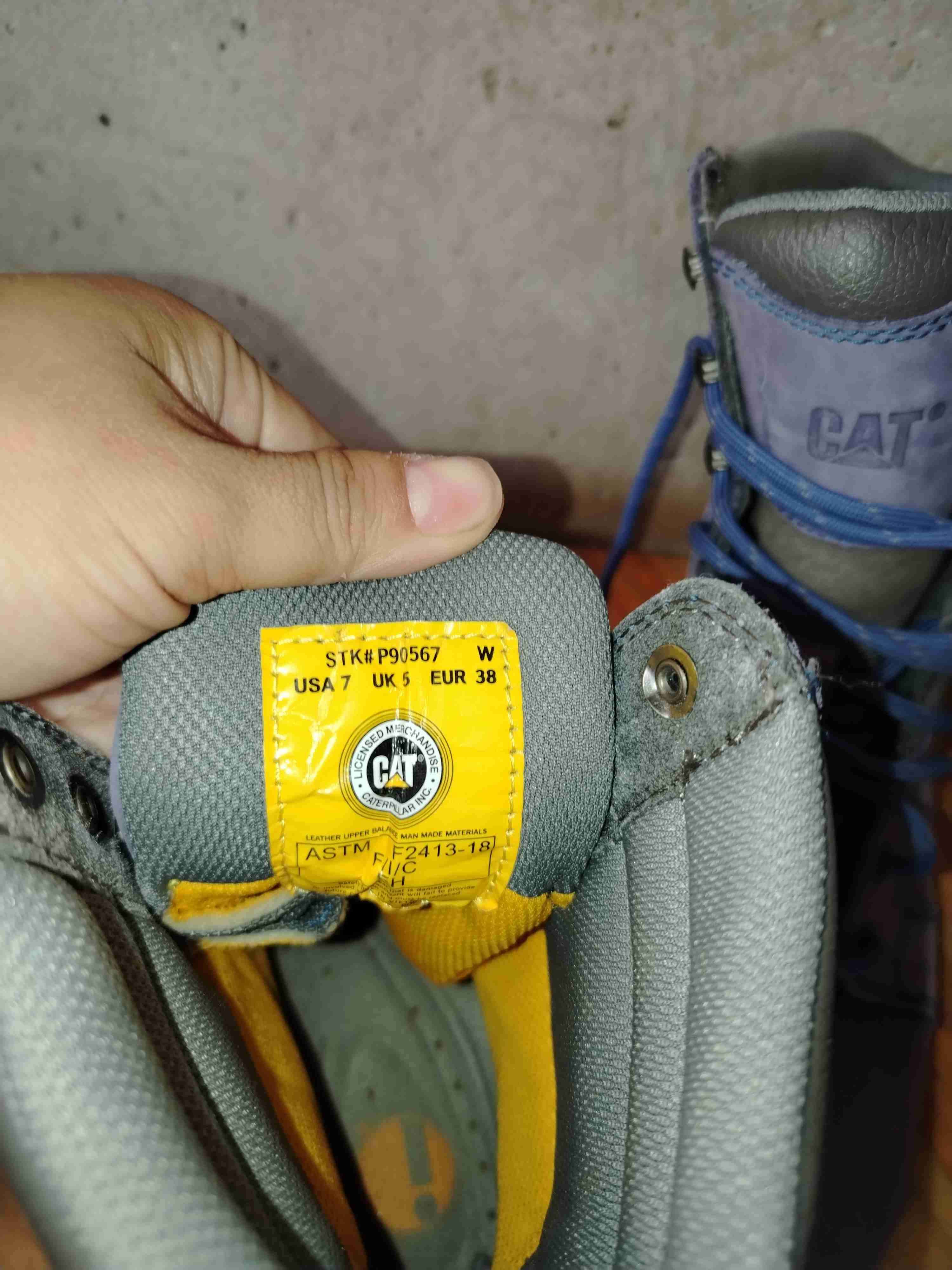 Botas de trabajo CAT color lila - miniatura 3