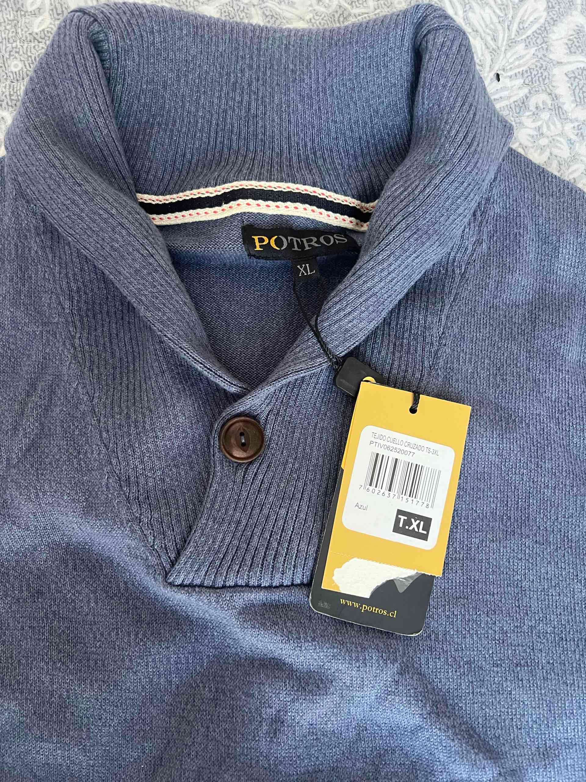 Suéter azul de lana nuevo - miniatura 2