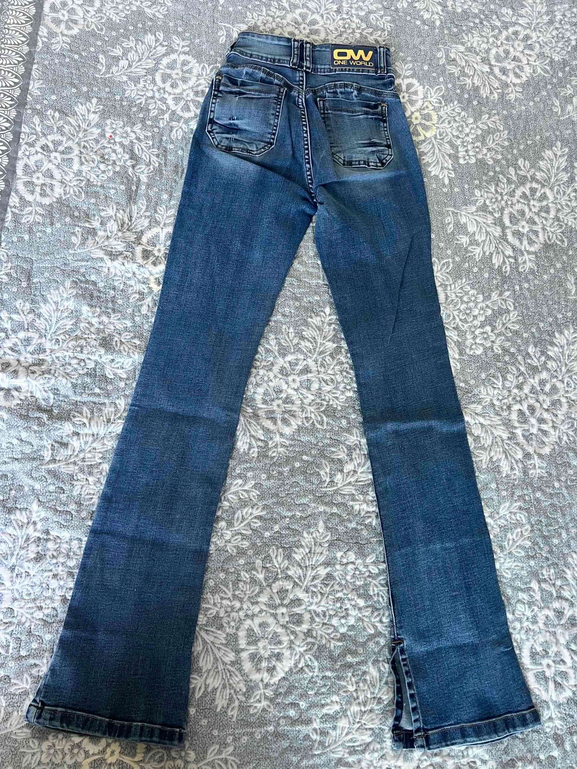 Jeans azul desgastados para mujer nuevo - miniatura 2