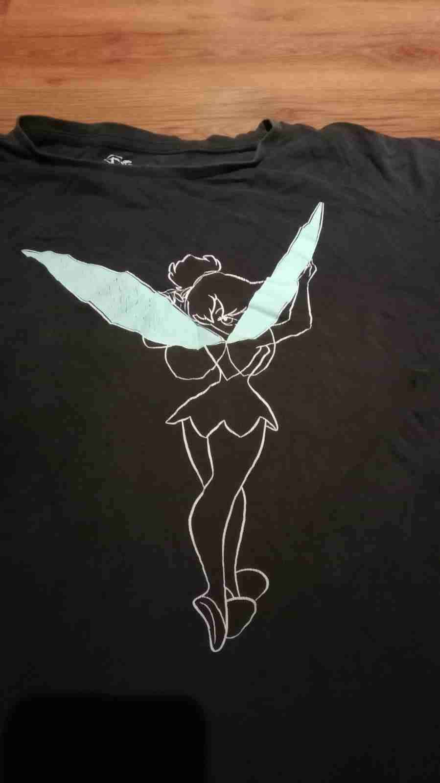 Polera negra con diseño de hada talla XL - 2