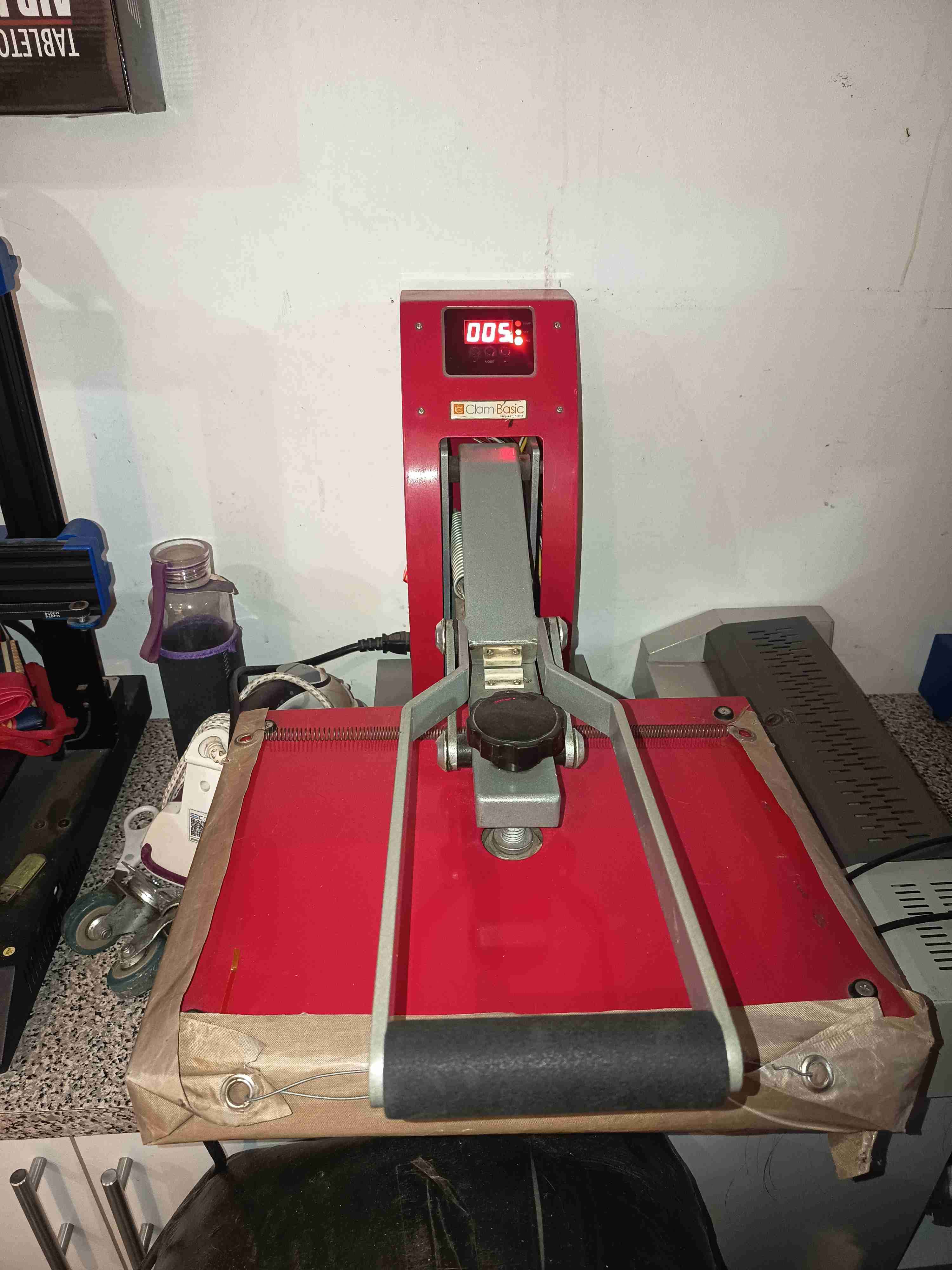 Prensa térmica Clam Basic roja - 1