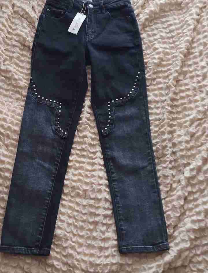 Jeans negros con tachuelas - miniatura 4