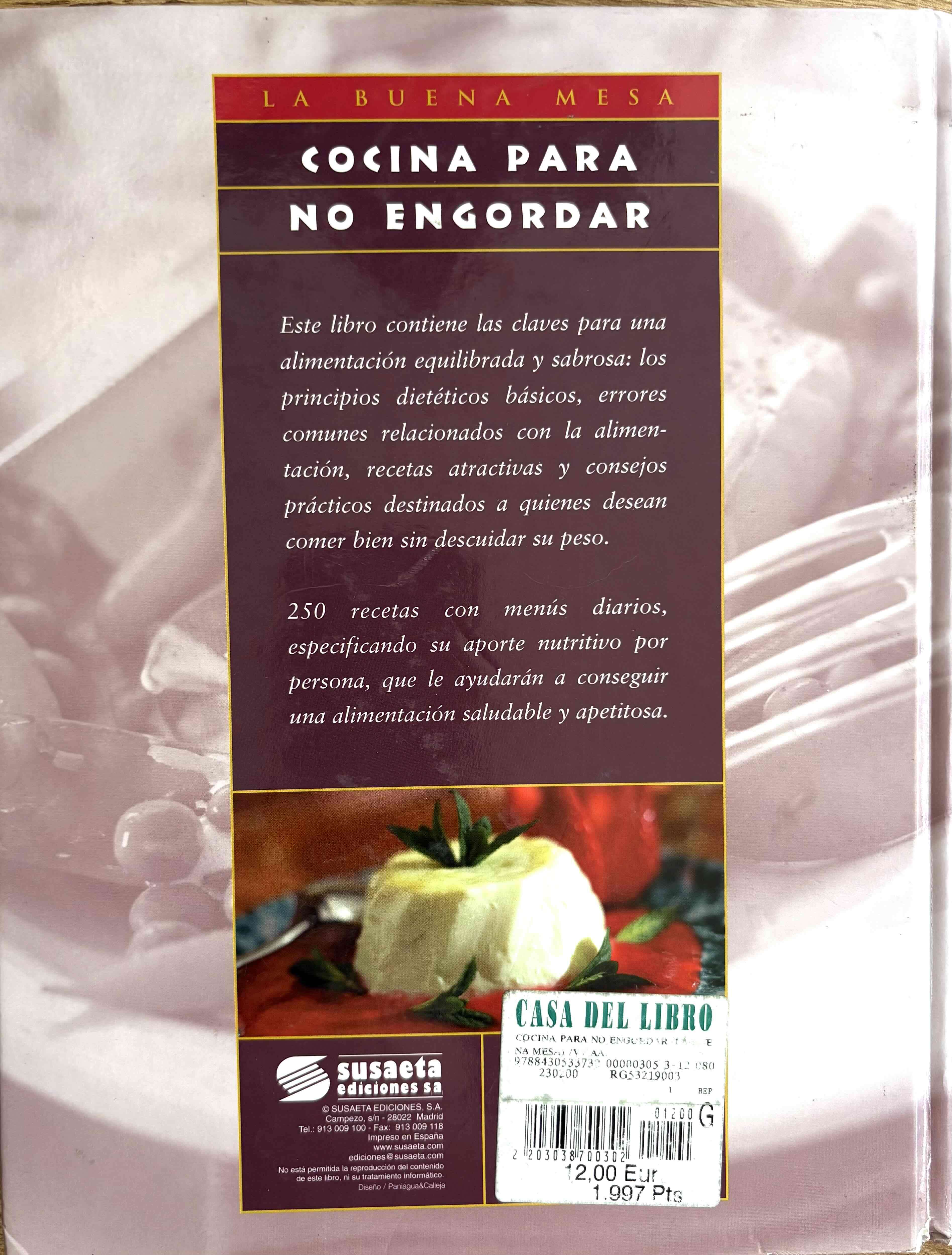 Libro Cocina para no engordar - 2
