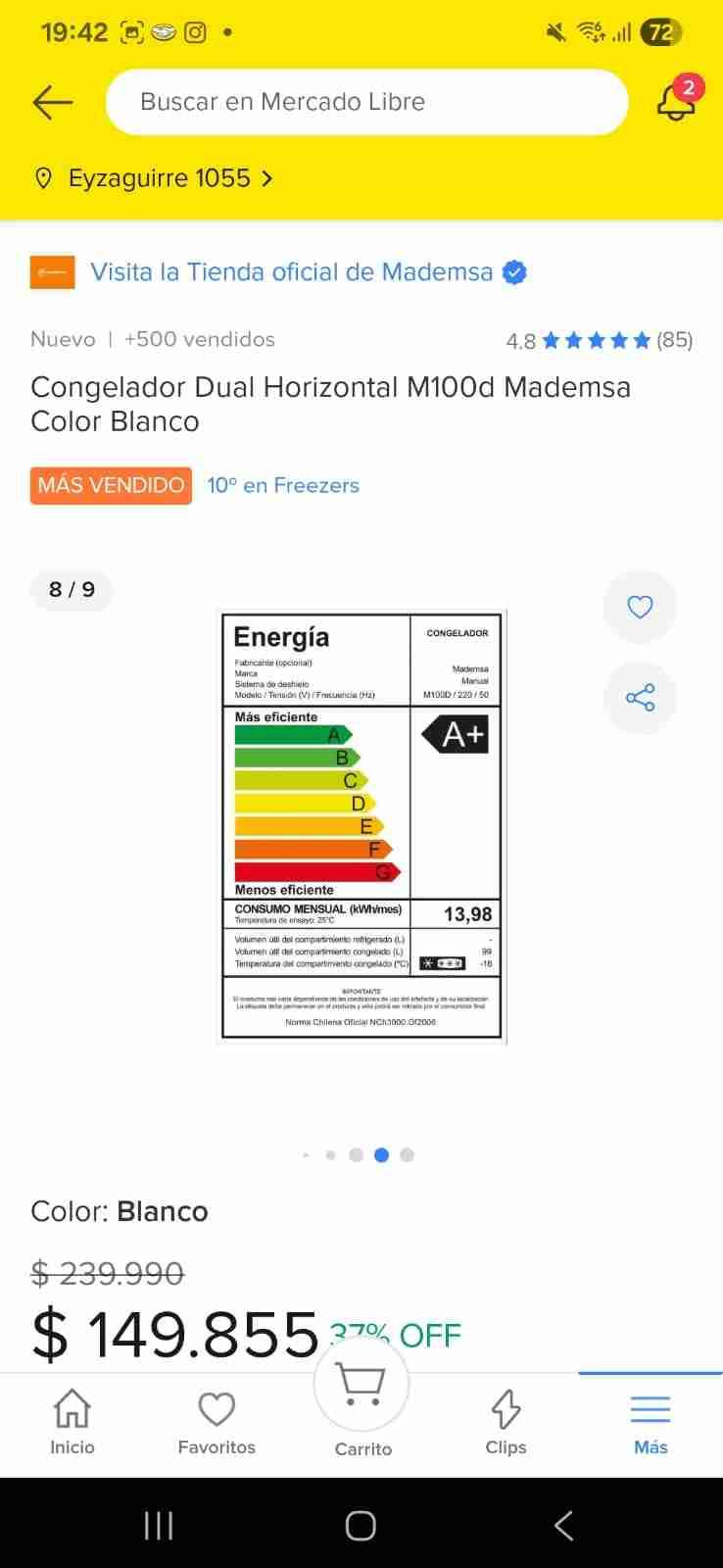 Congelador Dual M100d Blanco - 1