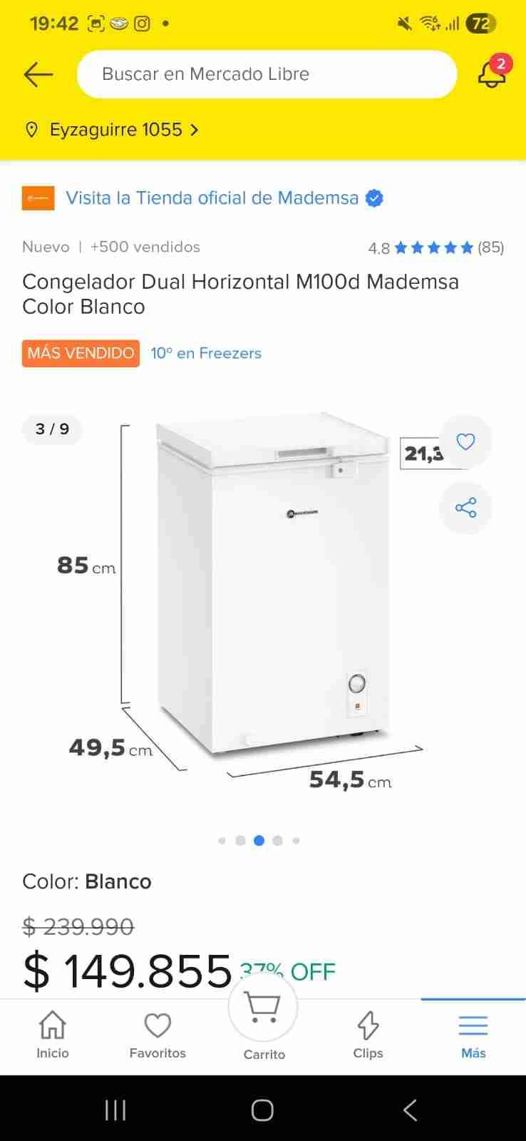 Congelador Dual M100d Blanco - 2