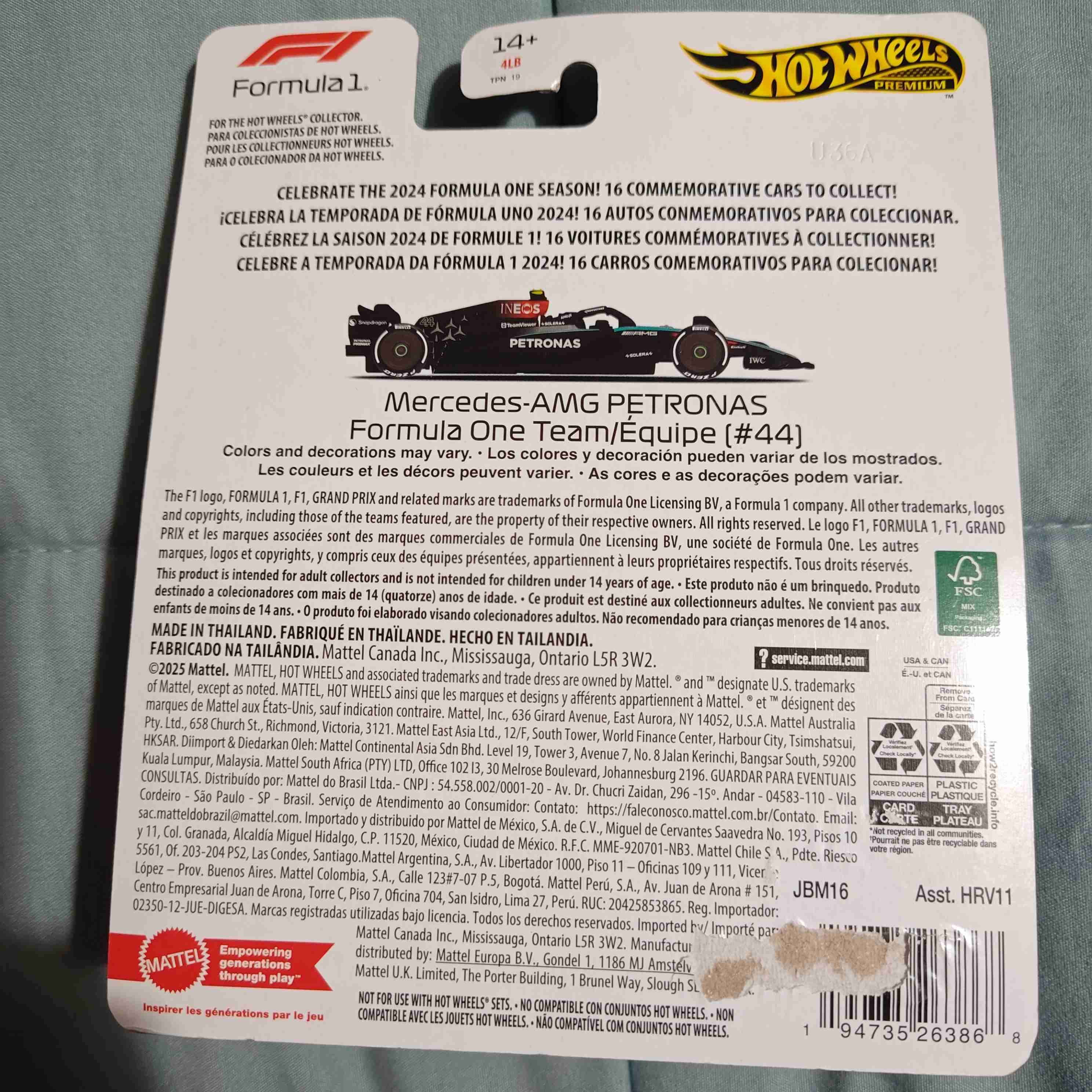 Modelo Mercedes-AMG F1 Hot Wheels - miniatura 2