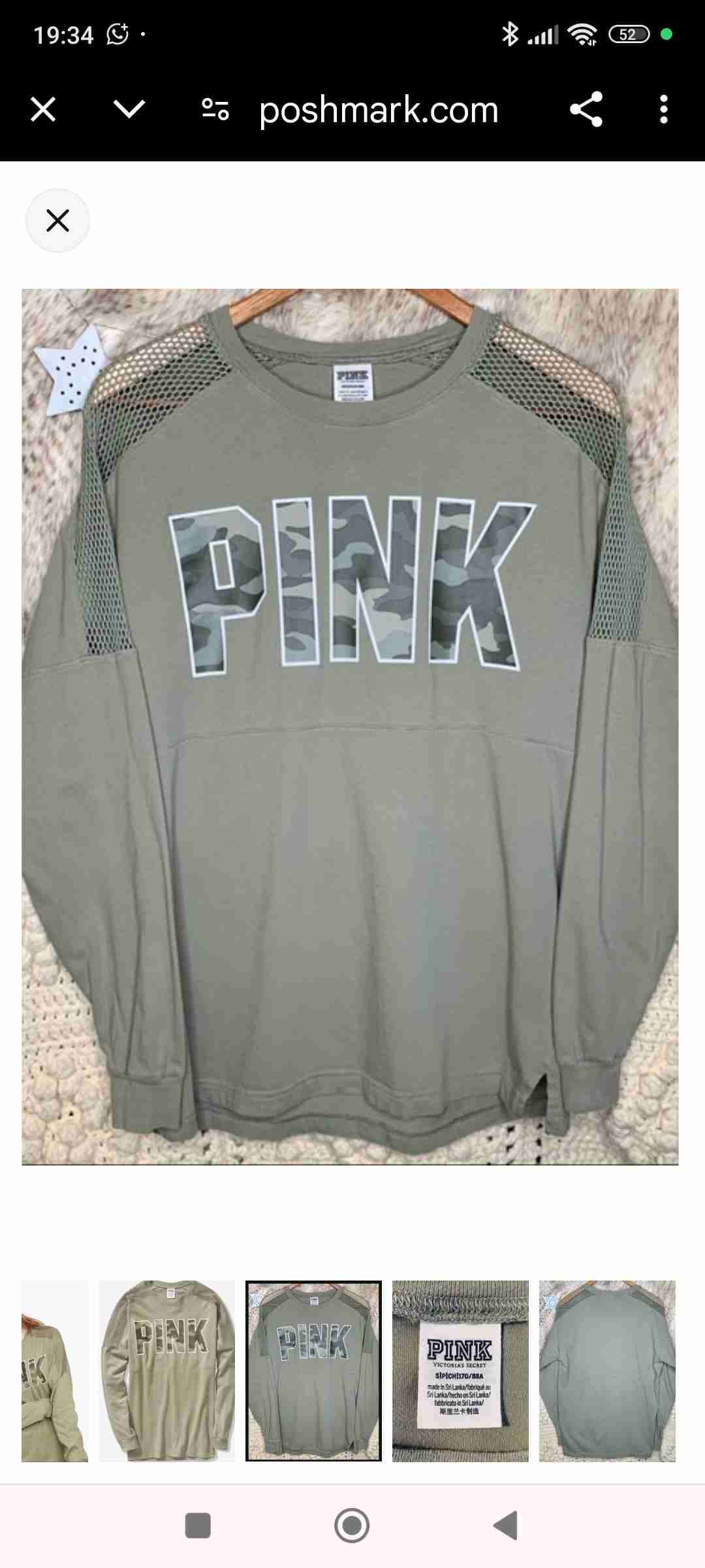 Polera verde PINK manga larga, - 3