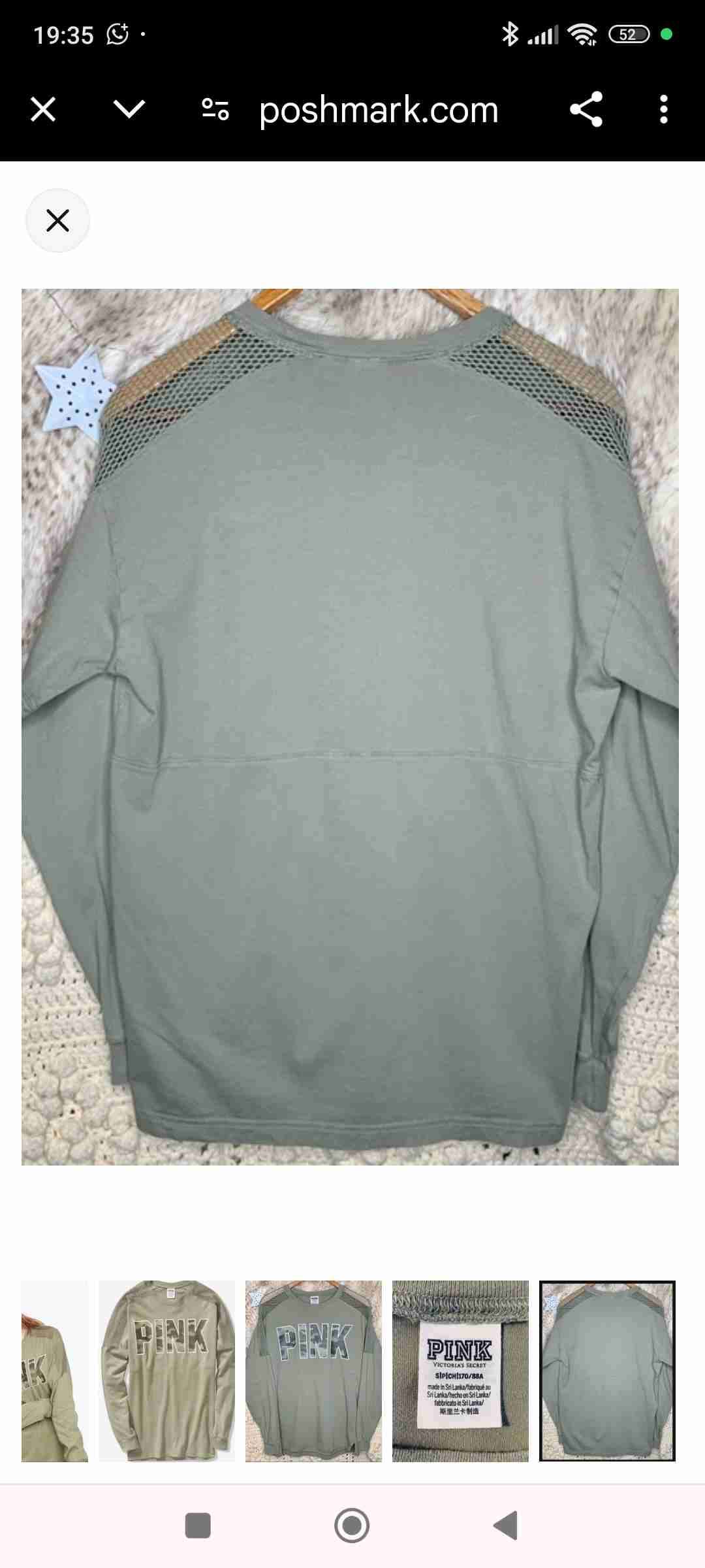 Polera verde PINK manga larga, - 4