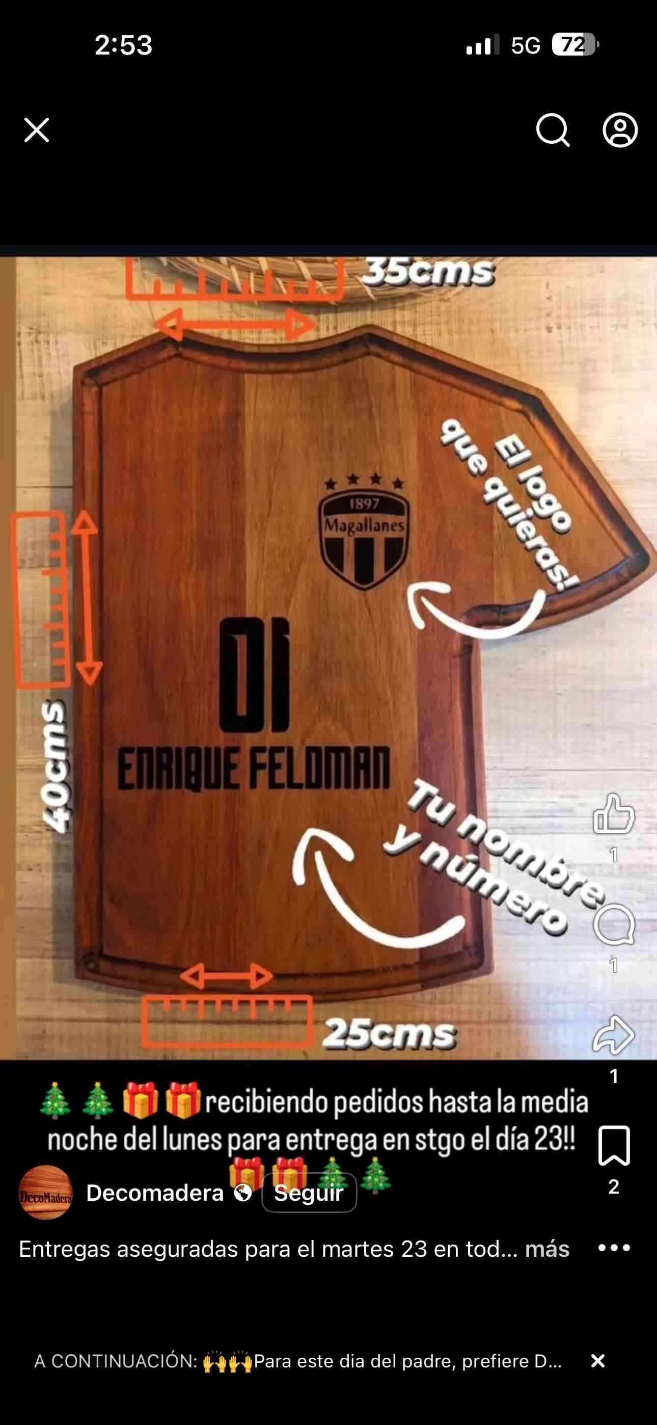Tabla parrillera tipo camiseta fútbol - miniatura 5